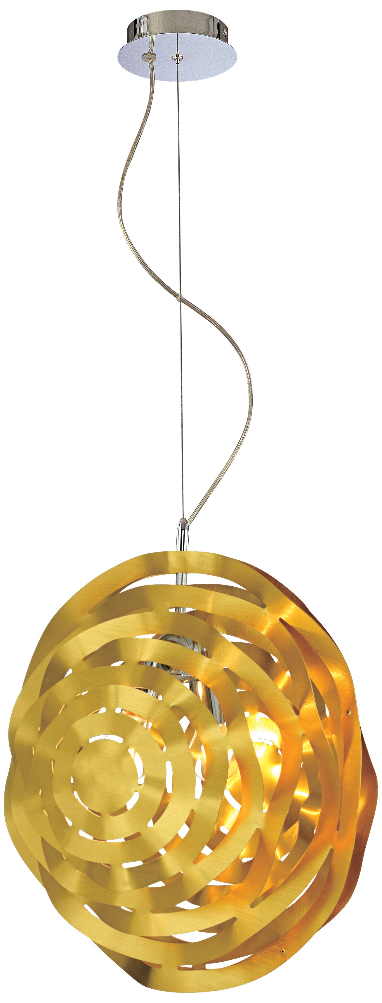 Sereniti 2-Light Gold Pendant Chandelier