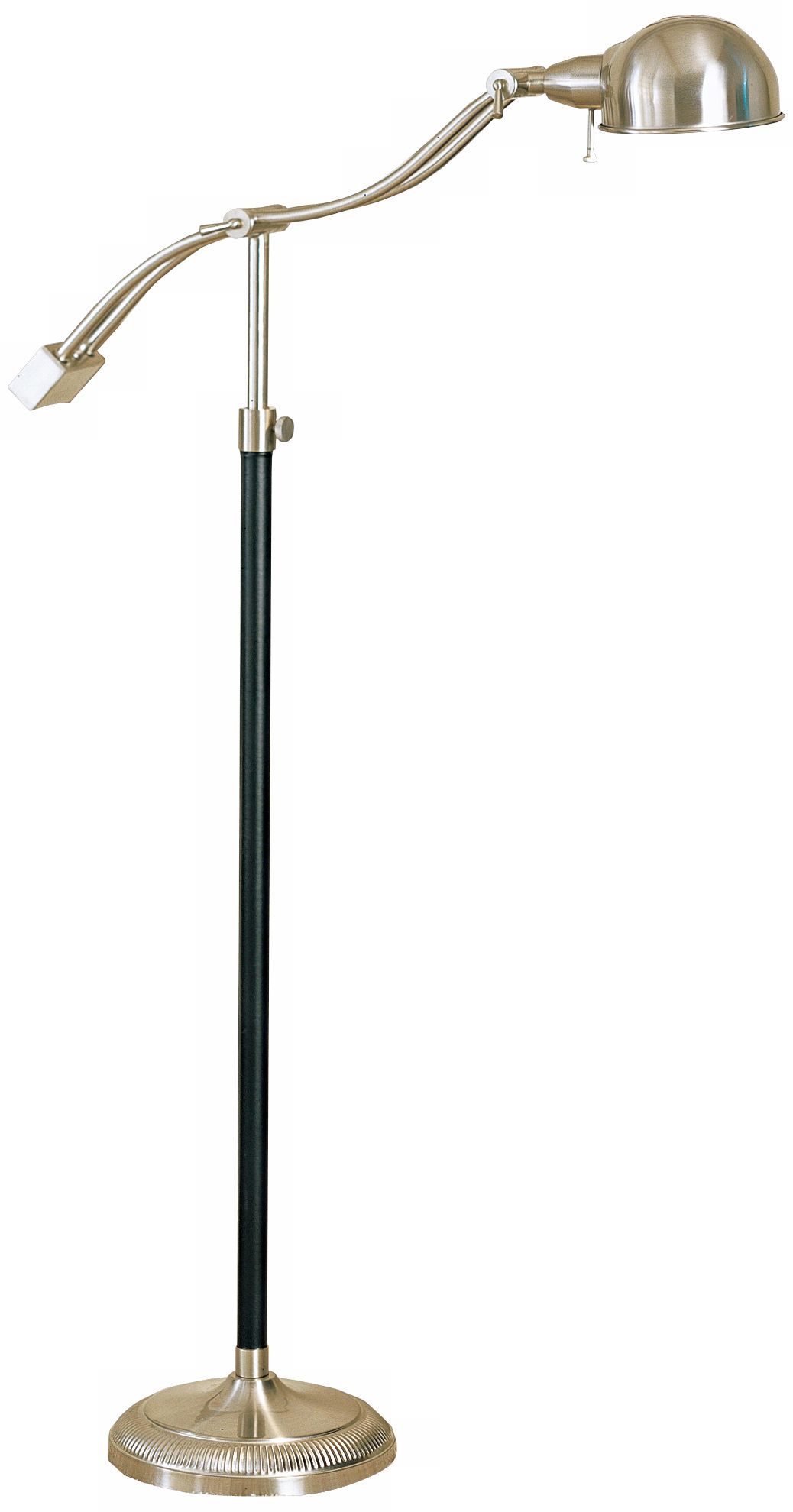 Black and Satin Nickel Sight Saver Pharmacy Floor Lamp