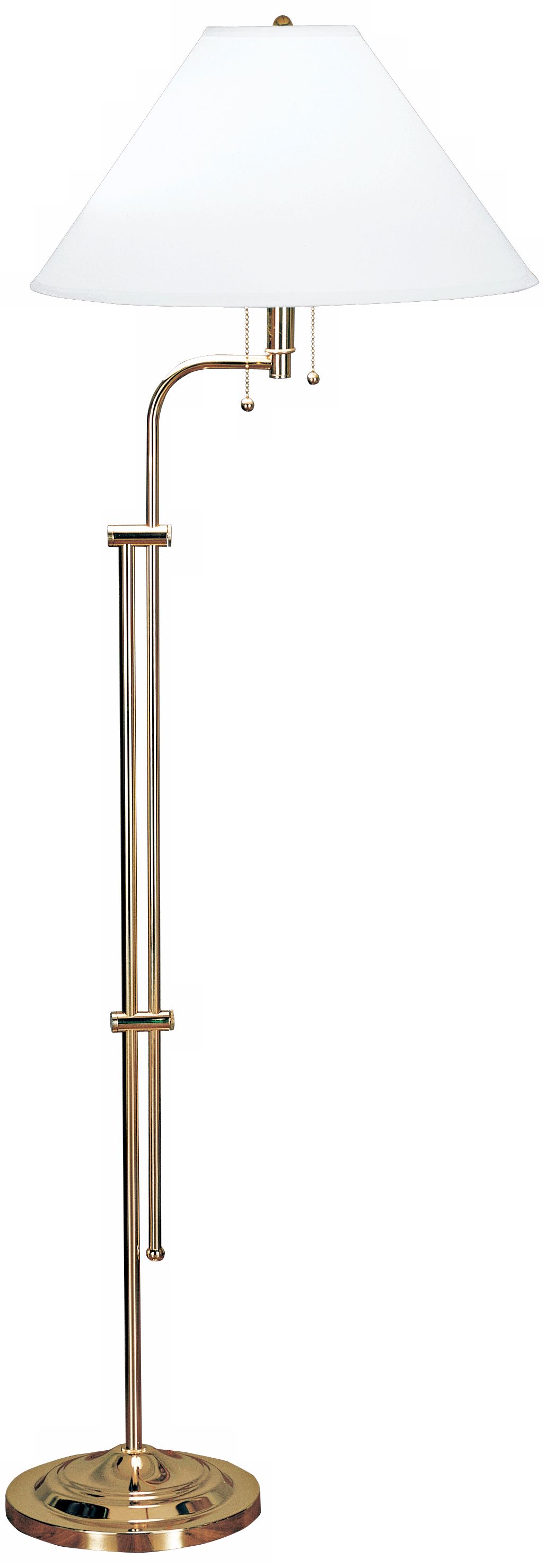 Polished Brass Sight Saver Swing Arm Floor Lamp