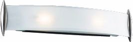 Curved Acid Frost Glass 25" Wide ADA Bathroom Light Fixture