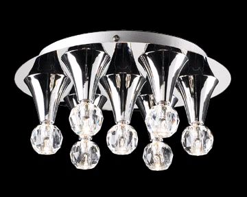 Bria Crystal 13" Wide Ceiling Light Fixture