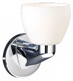 Opal Glass and Chrome Uplight 8" High Wall Sconce