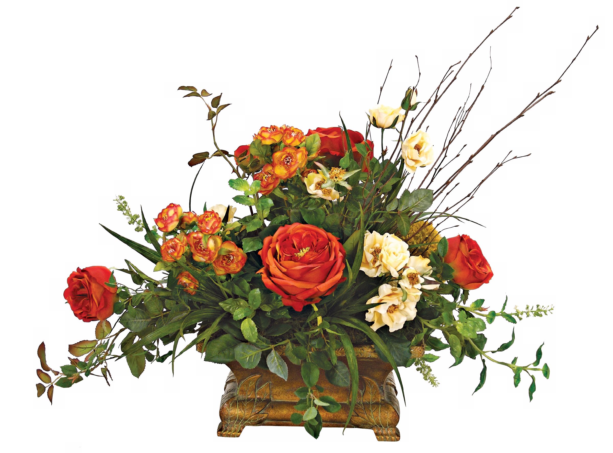 English Rose and Camellia Floral Arrangement