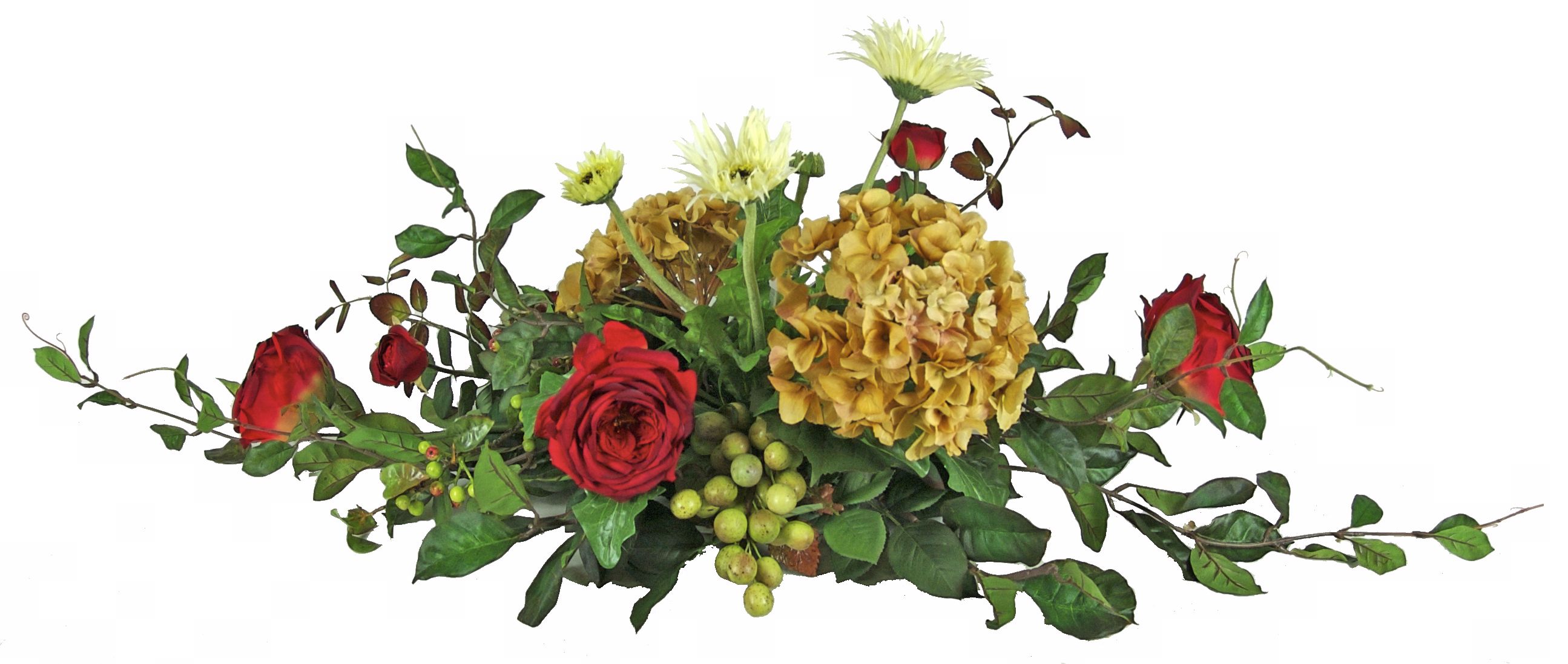 Geranium Daisy Hydra Rose Table Runner