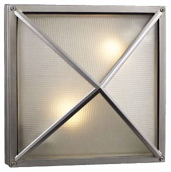 Deco Square Silver 12 1/2" Wide Outdoor Wall Light