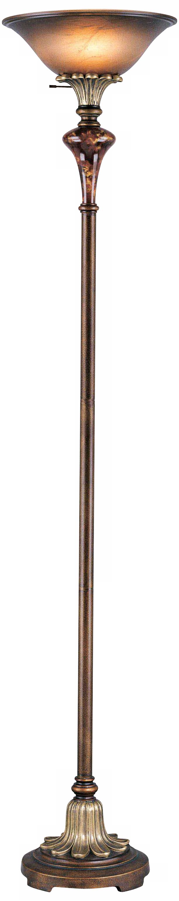 Lite Source Savoir Faire Collection Antique Gold Torchiere