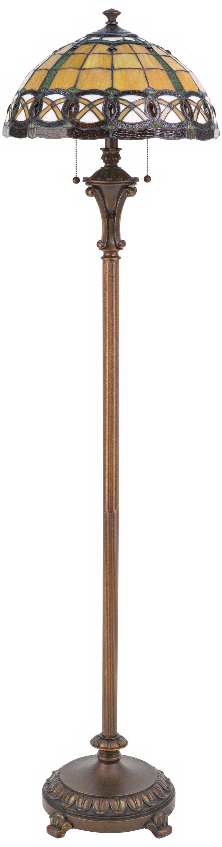 Lite Source Polare Bronze Tiffany Style Floor Lamp
