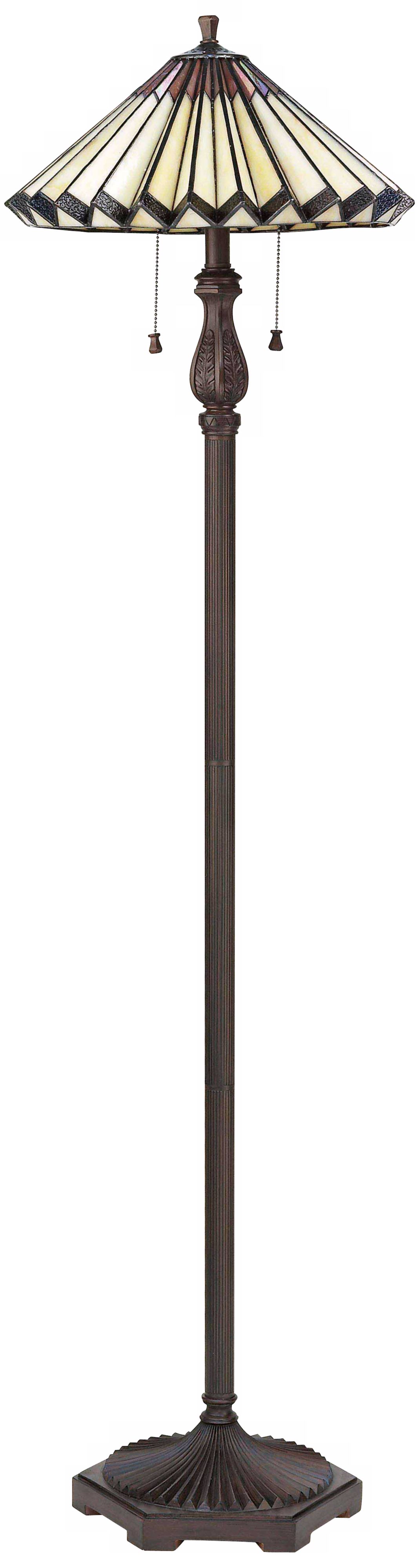 Lite Source Greely Bronze Tiffany Style Floor Lamp