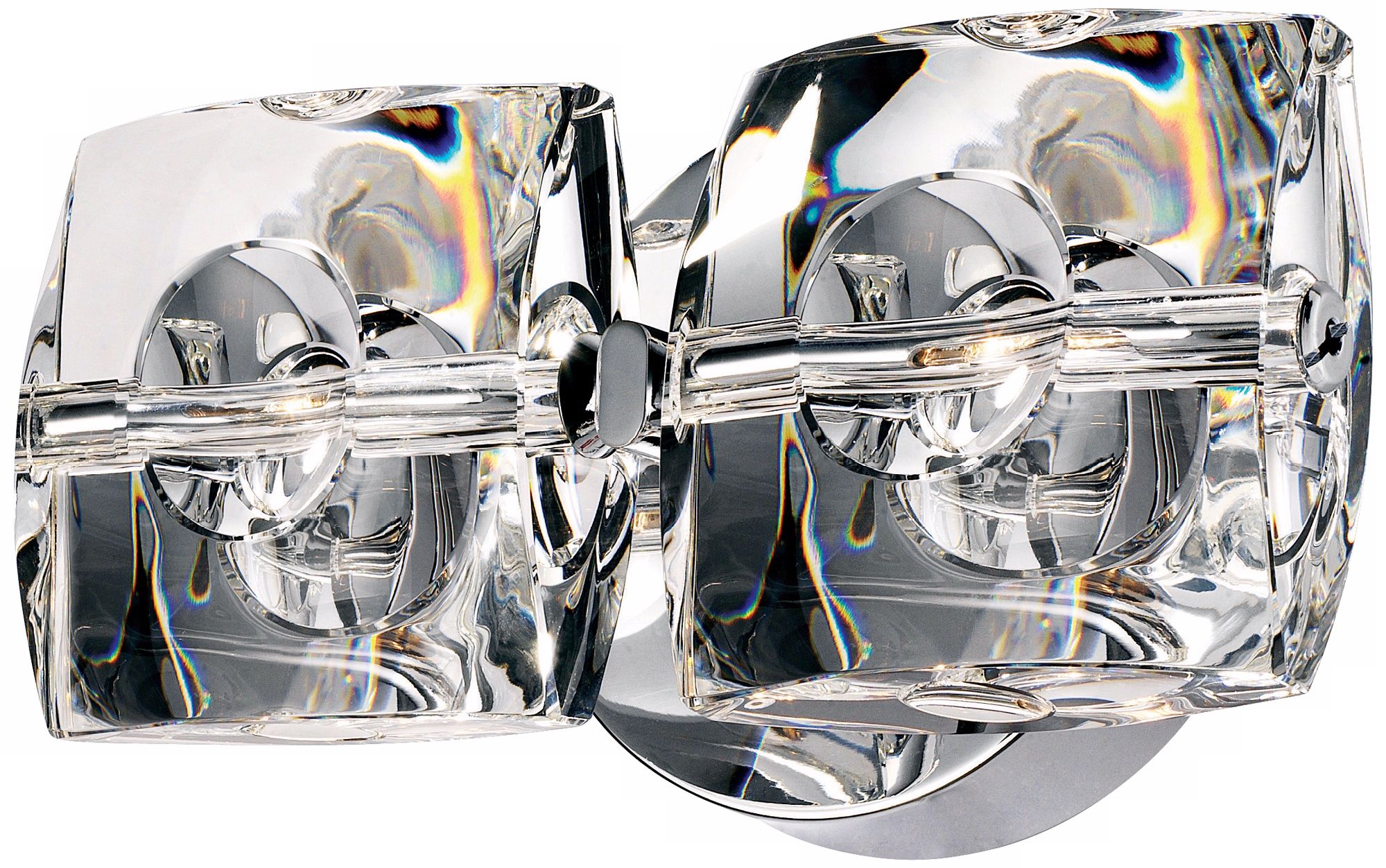 ET2 Neo Collection Chrome Crystal 2-Light Wall Sconce