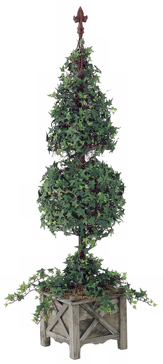 Faux 64" High Cone-Ball Shaped Star Ivy Plant