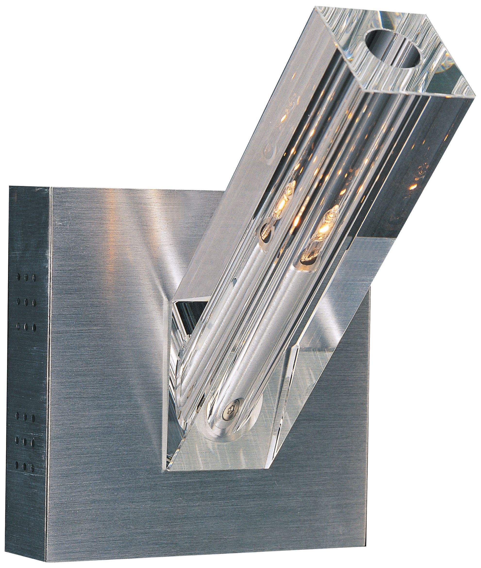 Alpha-V Brushed Aluminum 7" High Wall Sconce