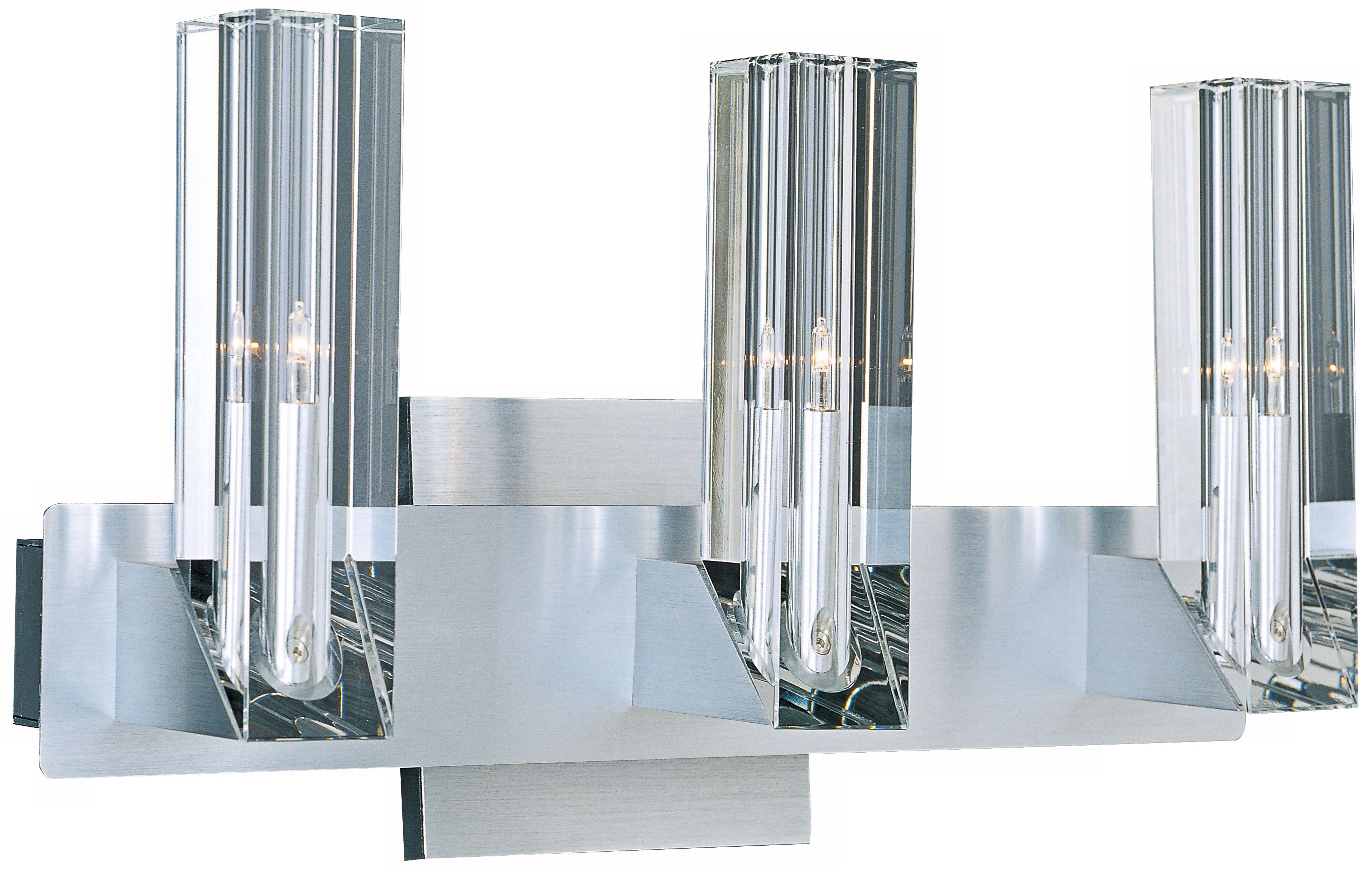 Alpha-V Brushed Aluminum 3-Light Wall Sconce