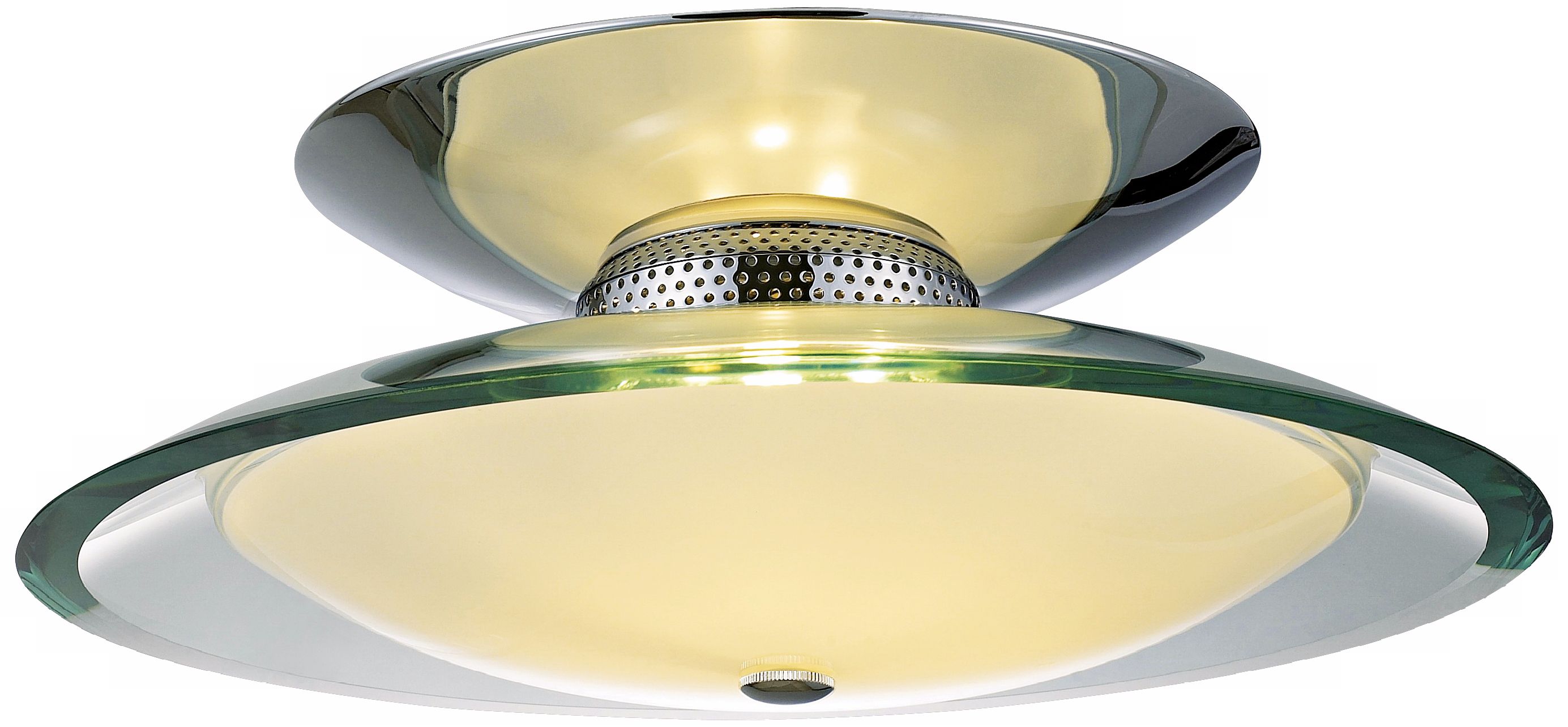 Curva Chrome Round 3-Light 16" Wide Ceiling Light