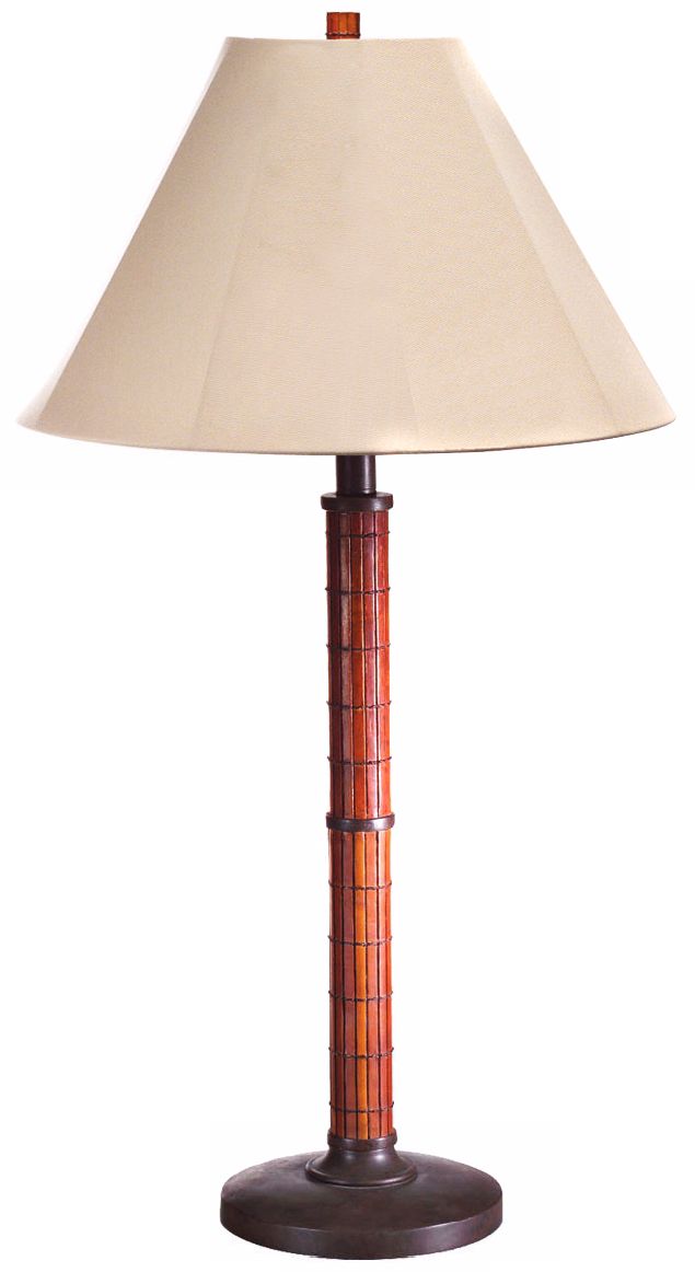 Shady Lady Outdoor Collection Asian Reed Table Lamp