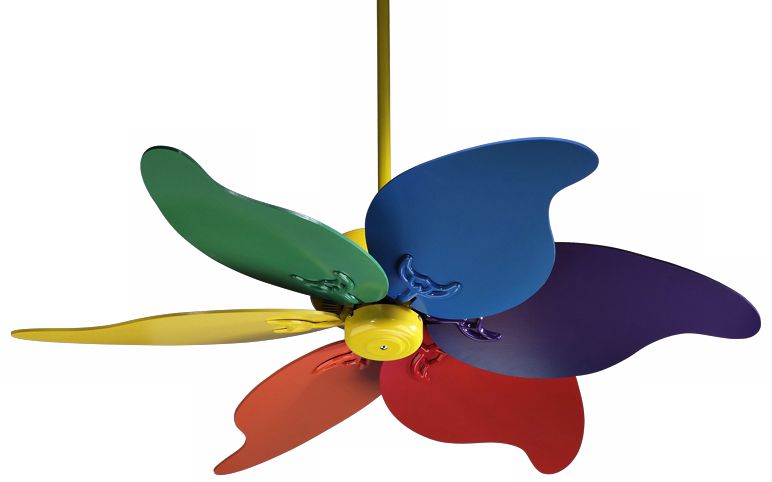46" Quorum Pinwheel Multi-Colored Ceiling Fan