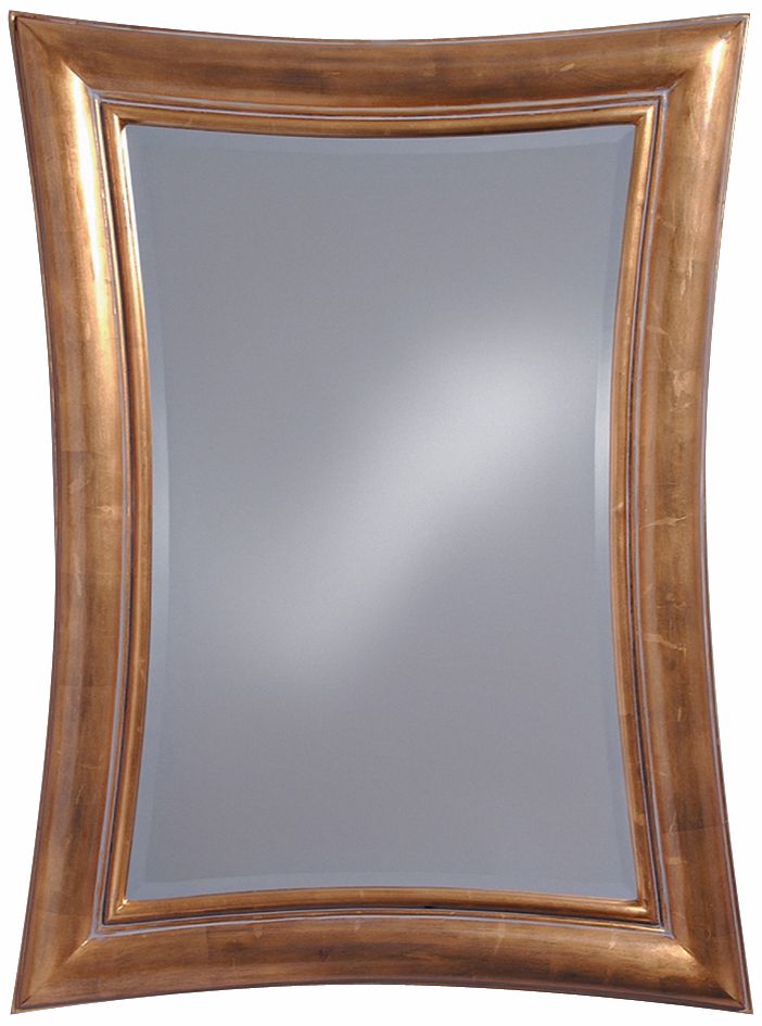 Concave Frame Burnished Gold 45" High Wall Mirror