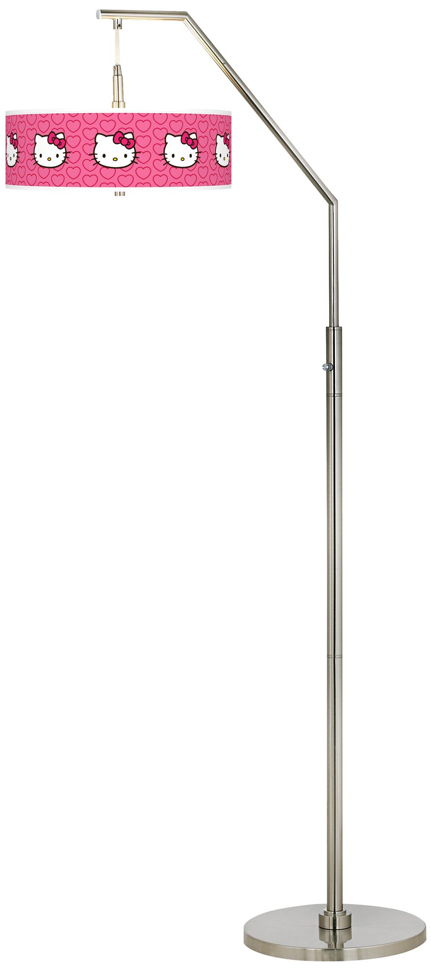 Hello Kitty Hearts Giclee Shade Arc Floor Lamp