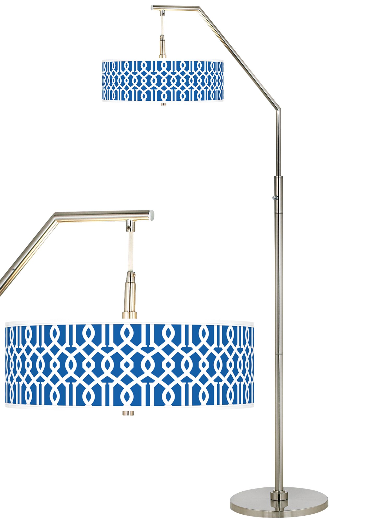 Chain Reaction Giclee Shade Arc Floor Lamp