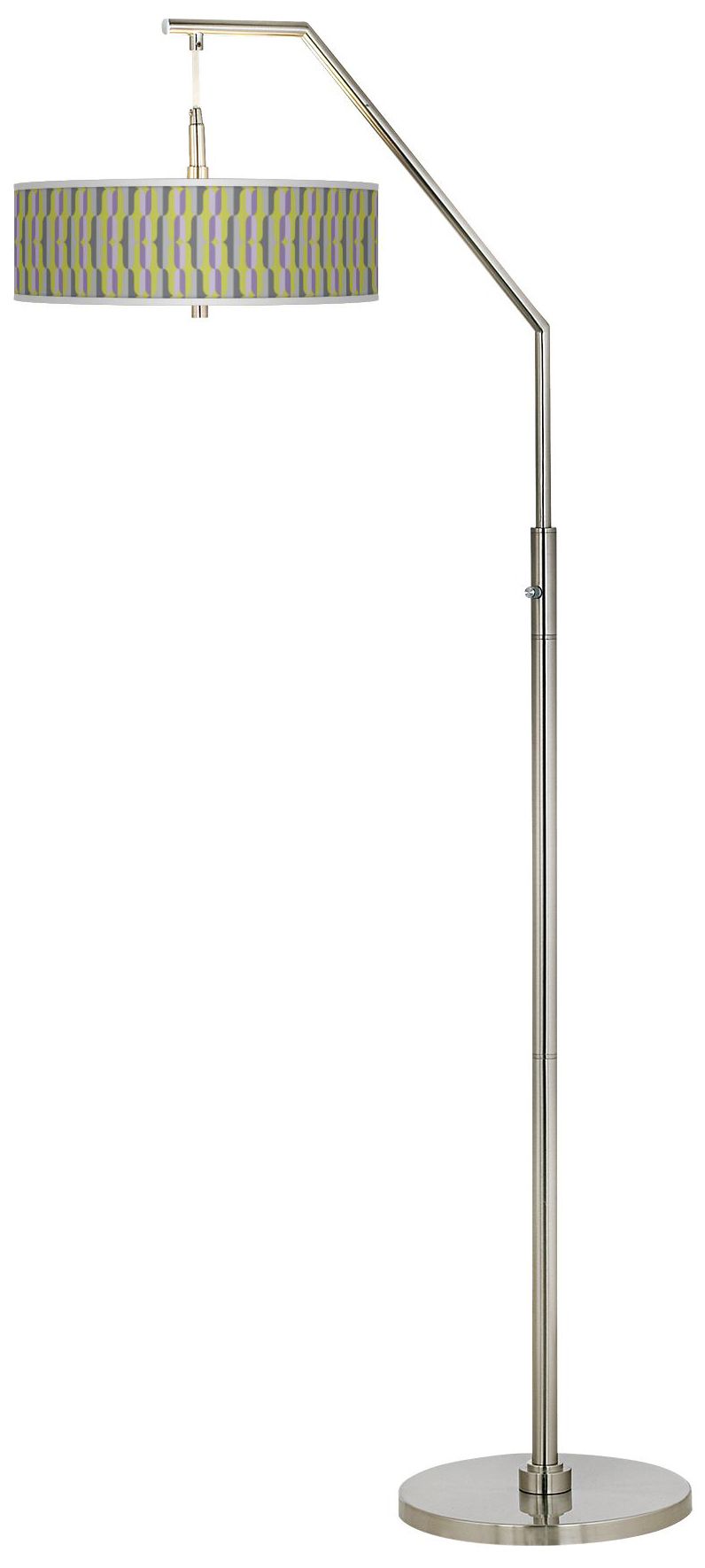 Side By Side Giclee Shade Arc Floor Lamp