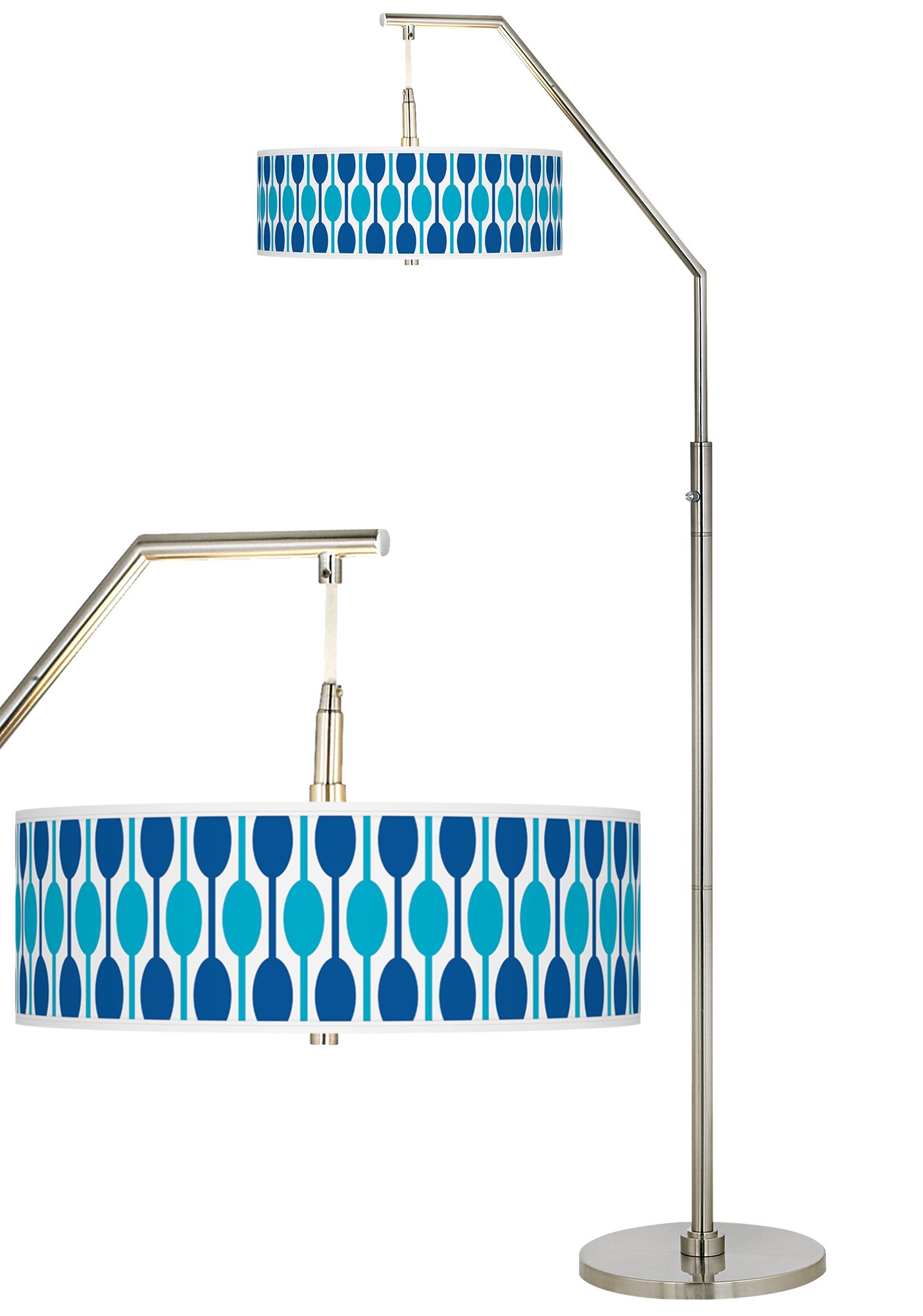 Jet Set Giclee Shade Arc Floor Lamp
