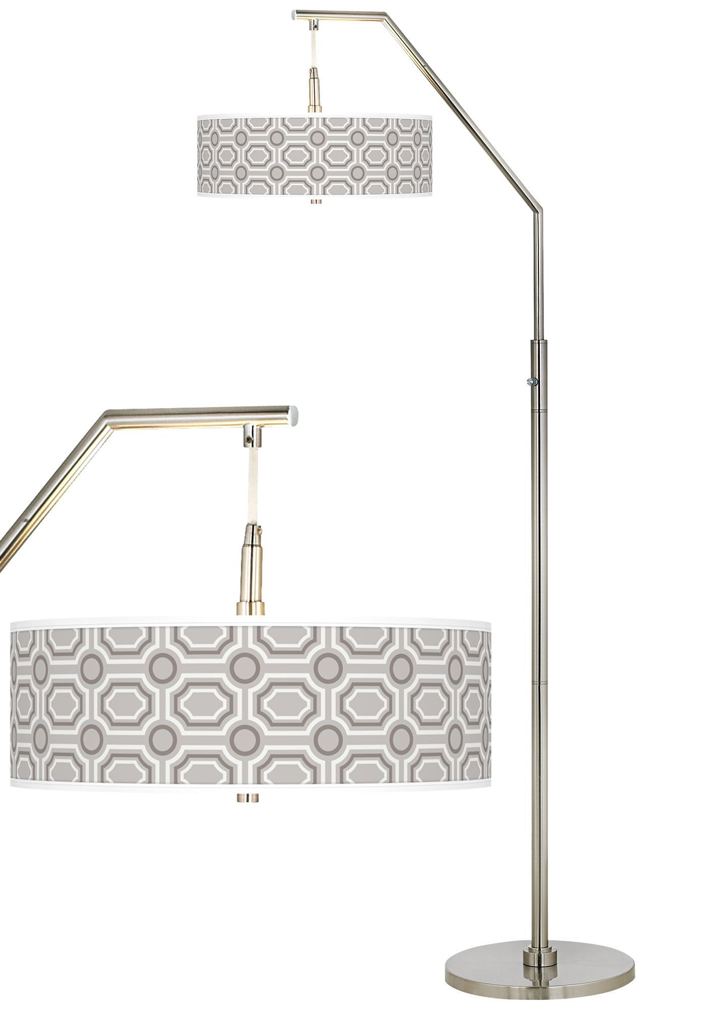 Luxe Tile Giclee Shade Arc Floor Lamp