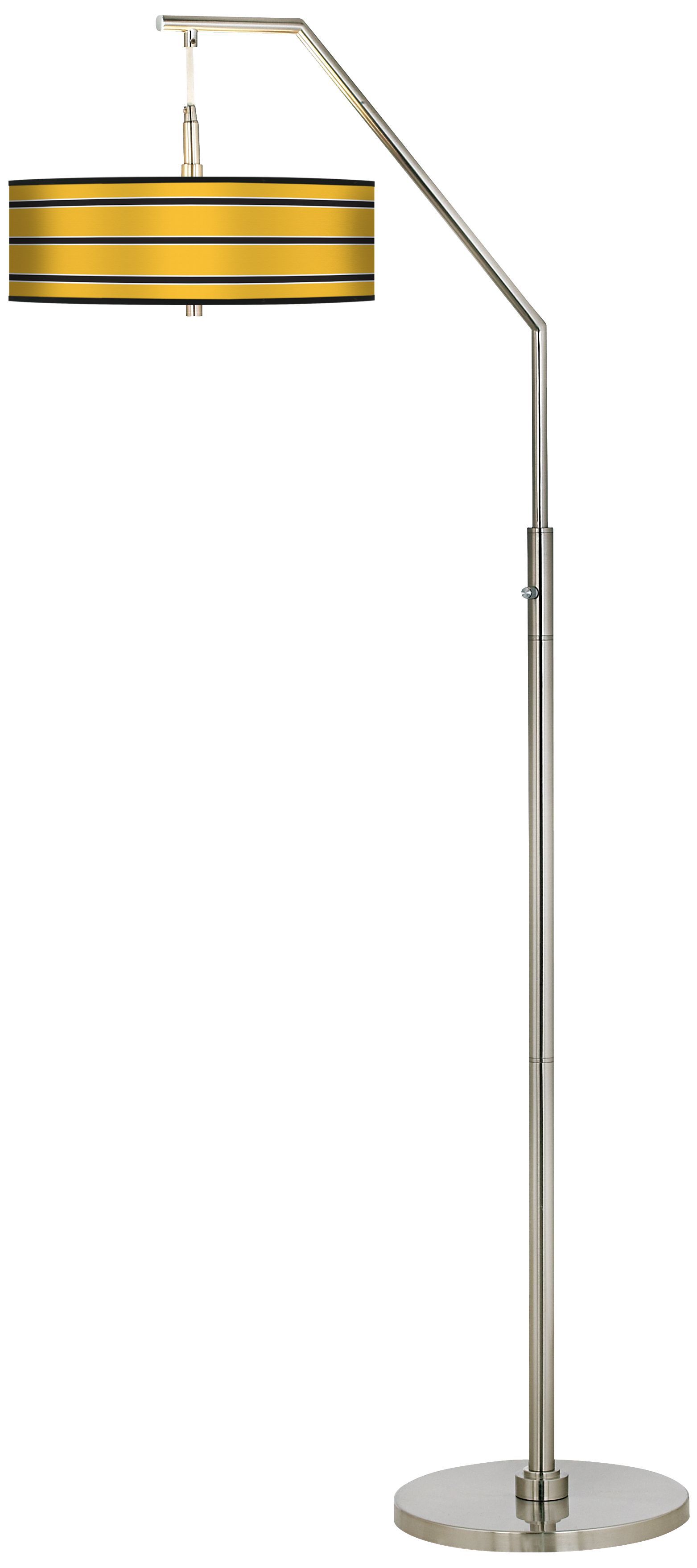 Bumblebee Stripe Giclee Shade Arc Floor Lamp