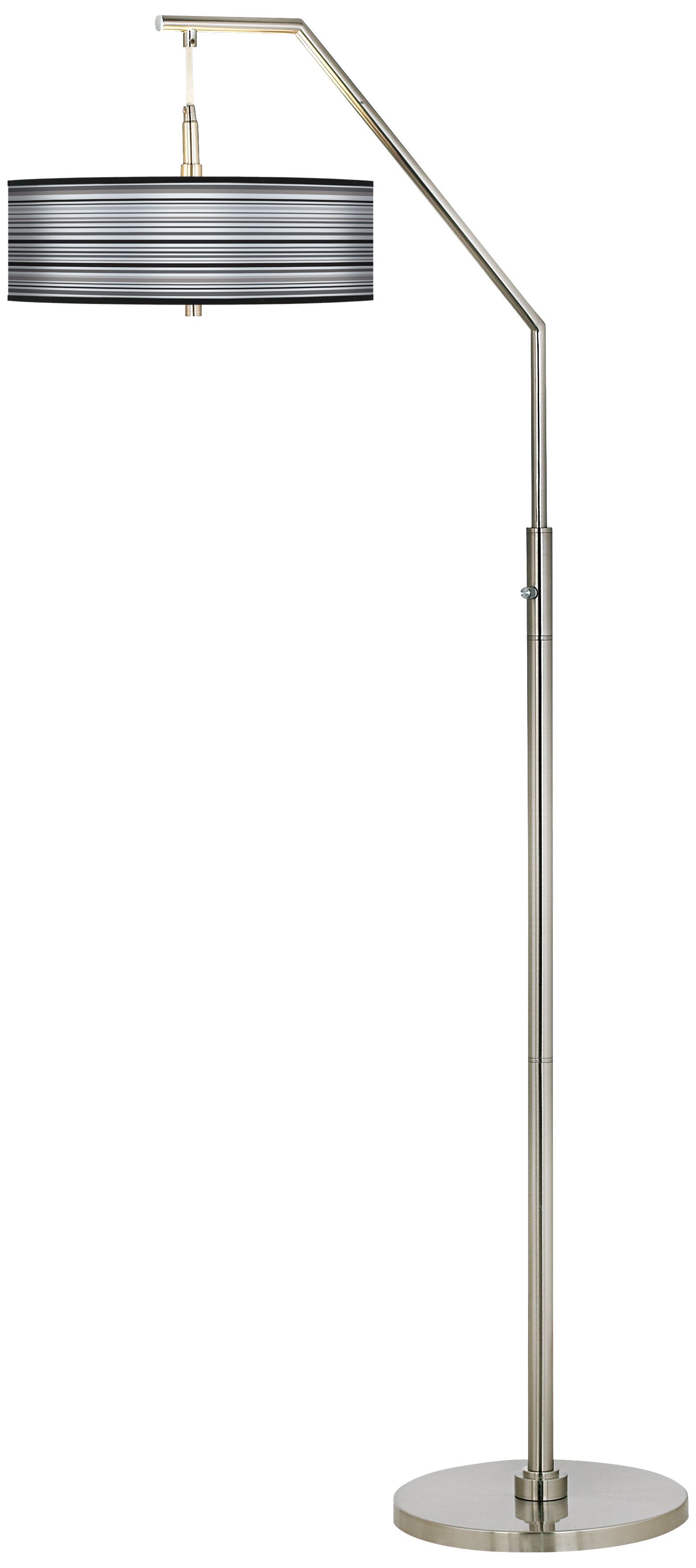 Stacy Garcia Metropolitan Stripe Giclee Shade Arc Floor Lamp