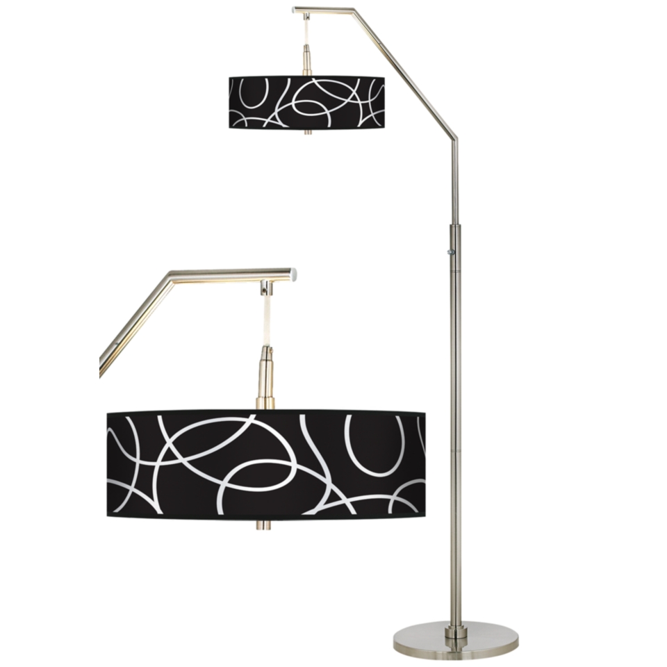 Abstract Giclee Shade Arc Floor Lamp   #H5361 H8702