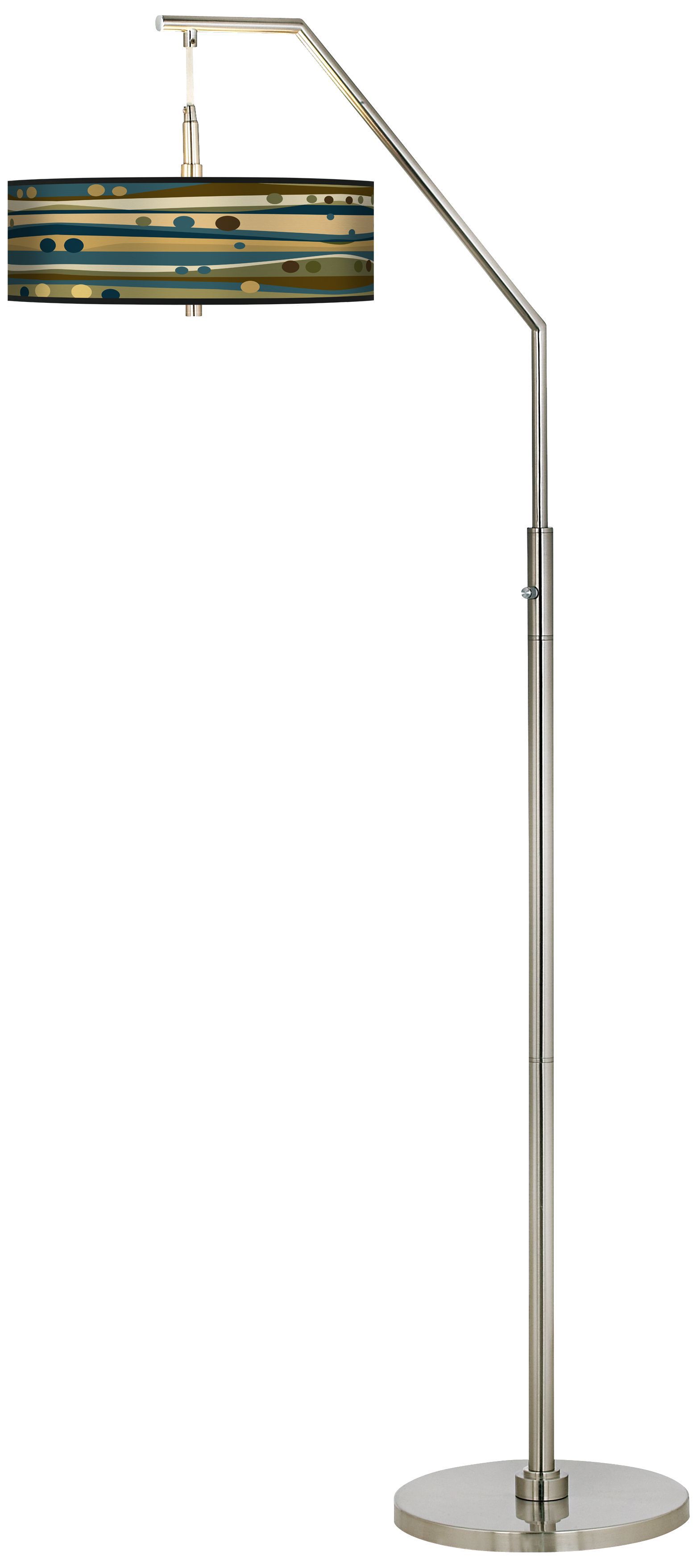 Dots & Waves Giclee Shade Arc Floor Lamp