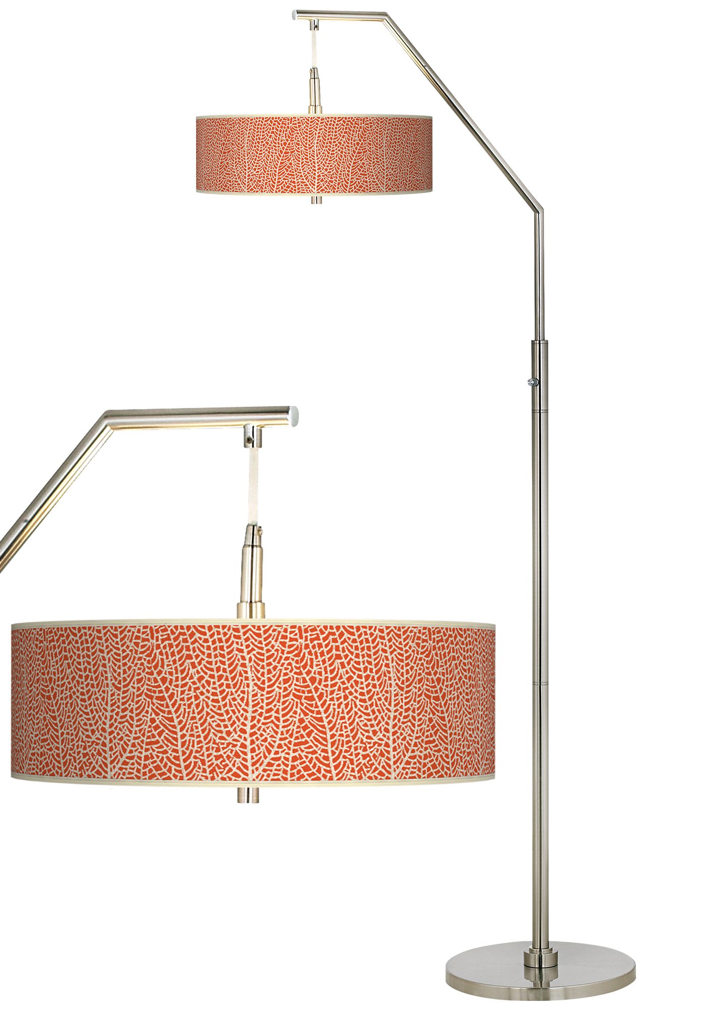 Stacy Garcia Seafan Coral Giclee Shade Arc Floor Lamp