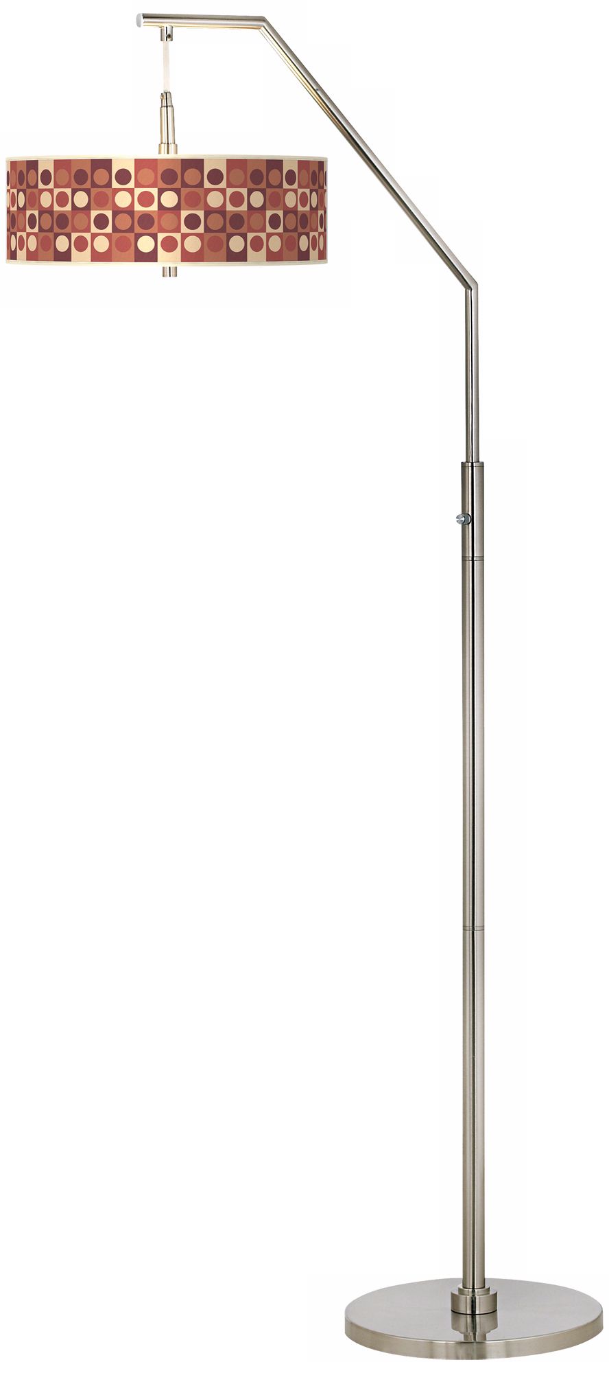Desert Dotted Squares Giclee Shade Arc Floor Lamp