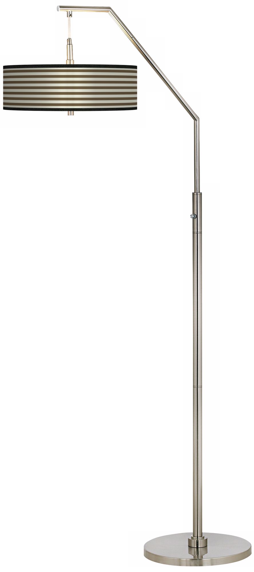 Olive/Sage Parallels Giclee Shade Arc Floor Lamp