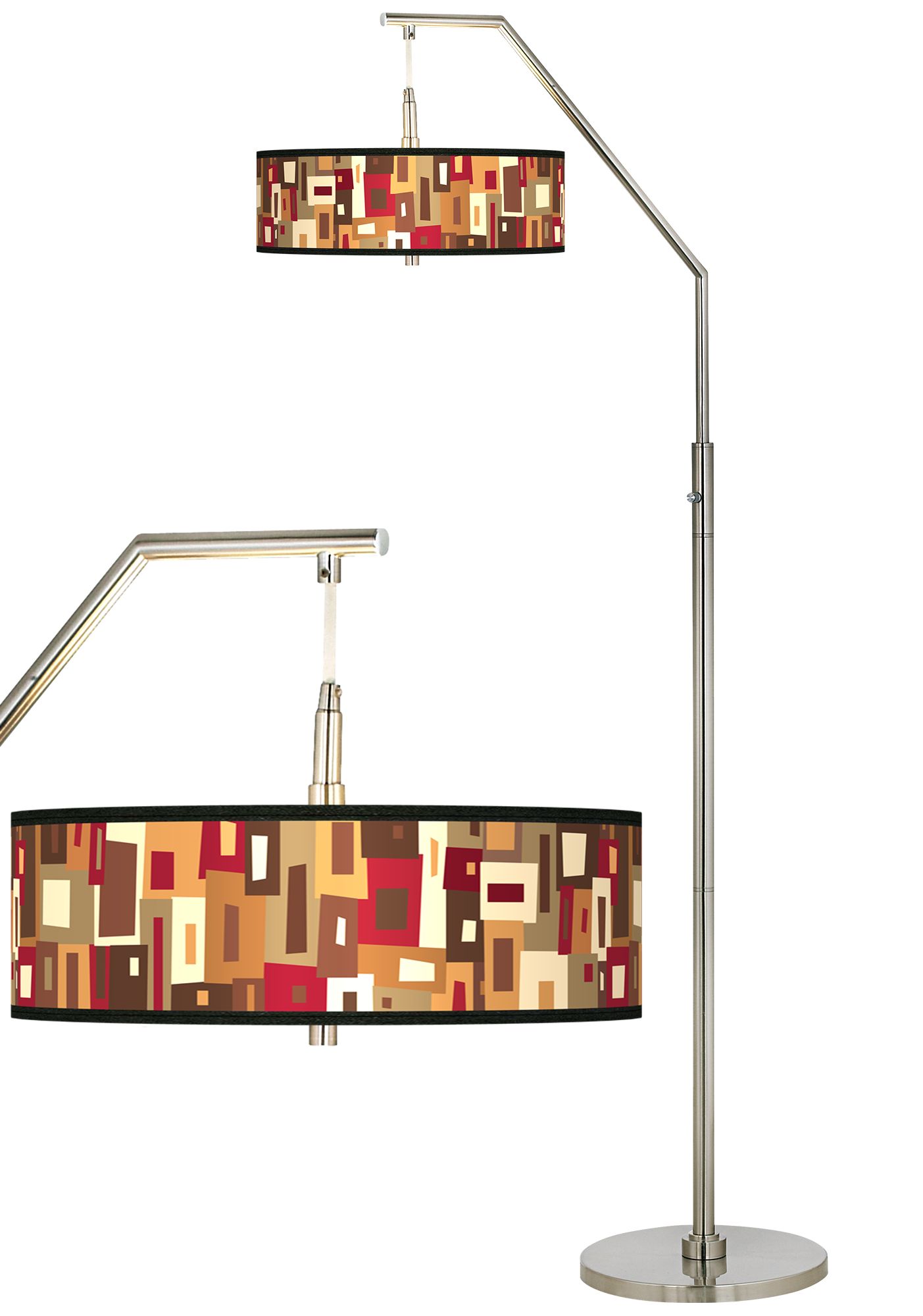 Earth Palette Giclee Shade Arc Floor Lamp