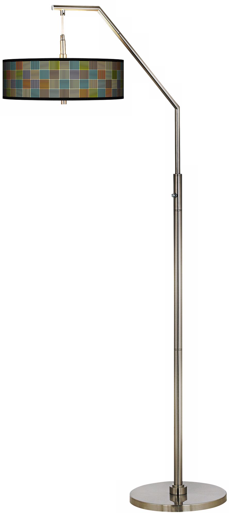 Pixel City Giclee Shade Arc Floor Lamp