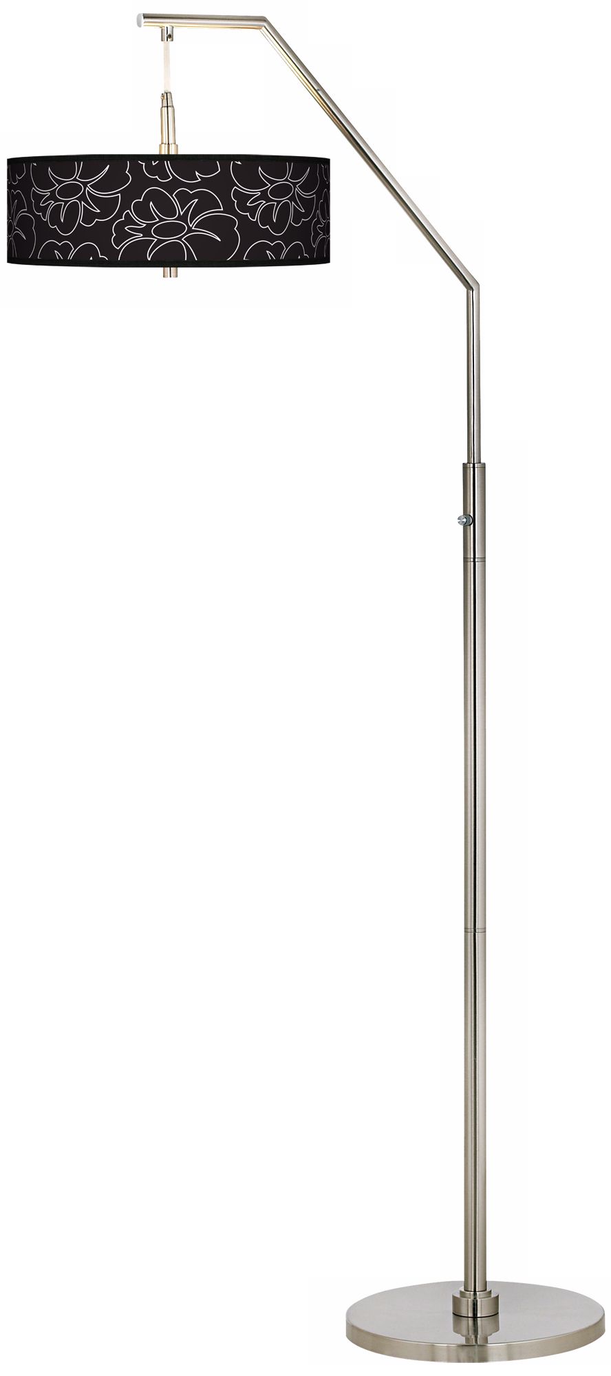 Summer Silhouette Giclee Shade Arc Floor Lamp