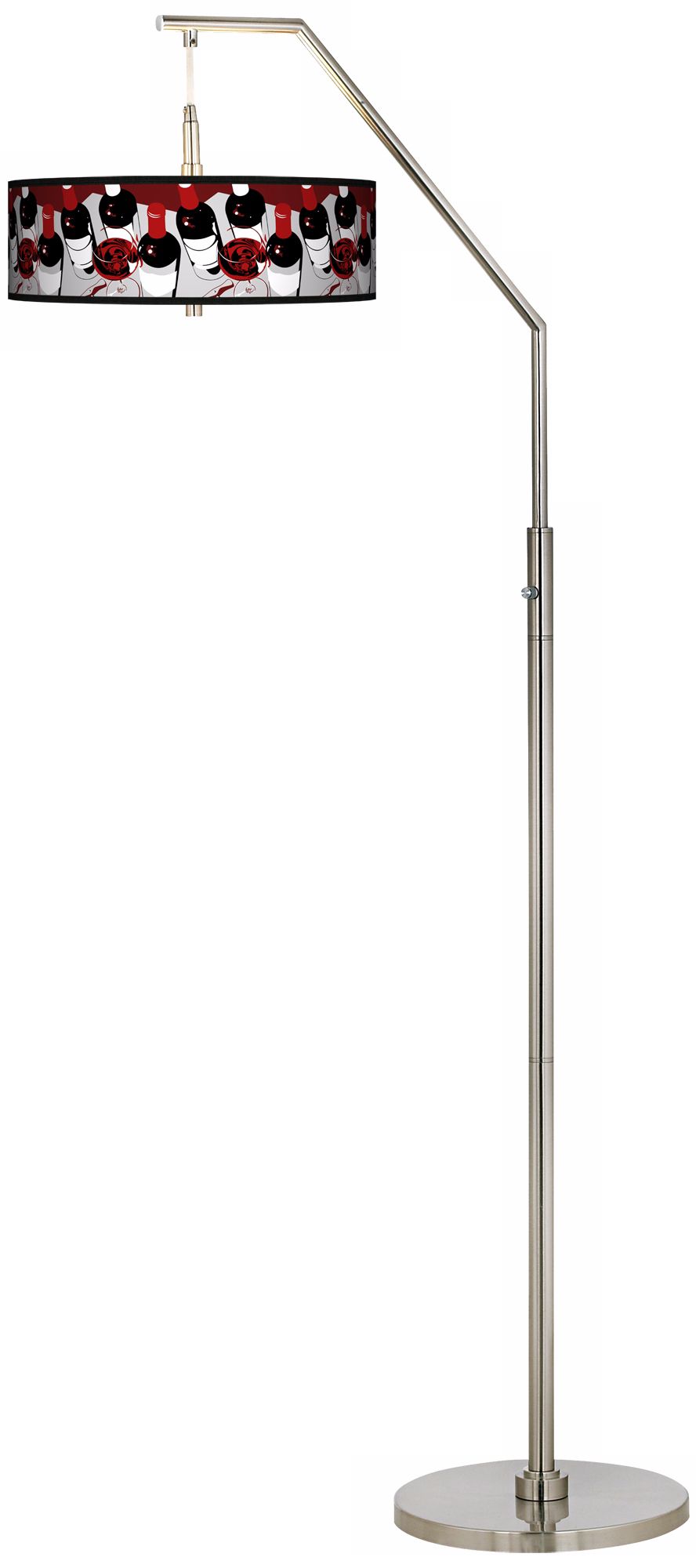 Vintage Giclee Shade Arc Floor Lamp