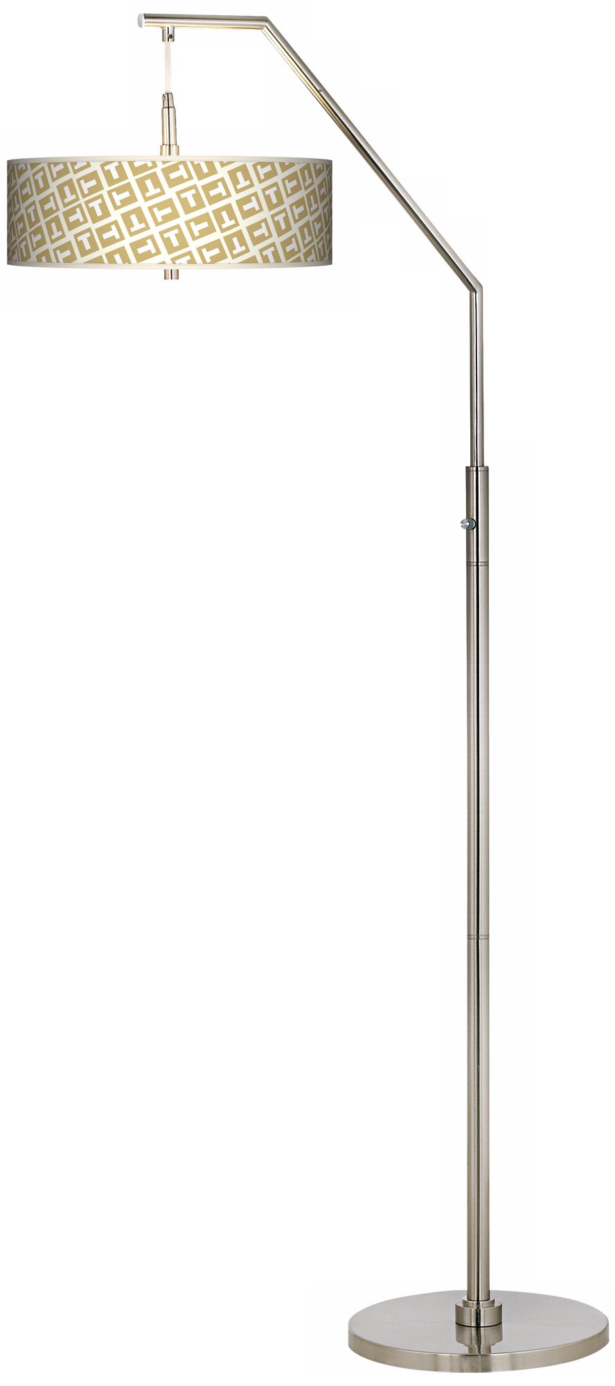 Tee Tumble Giclee Shade Arc Floor Lamp