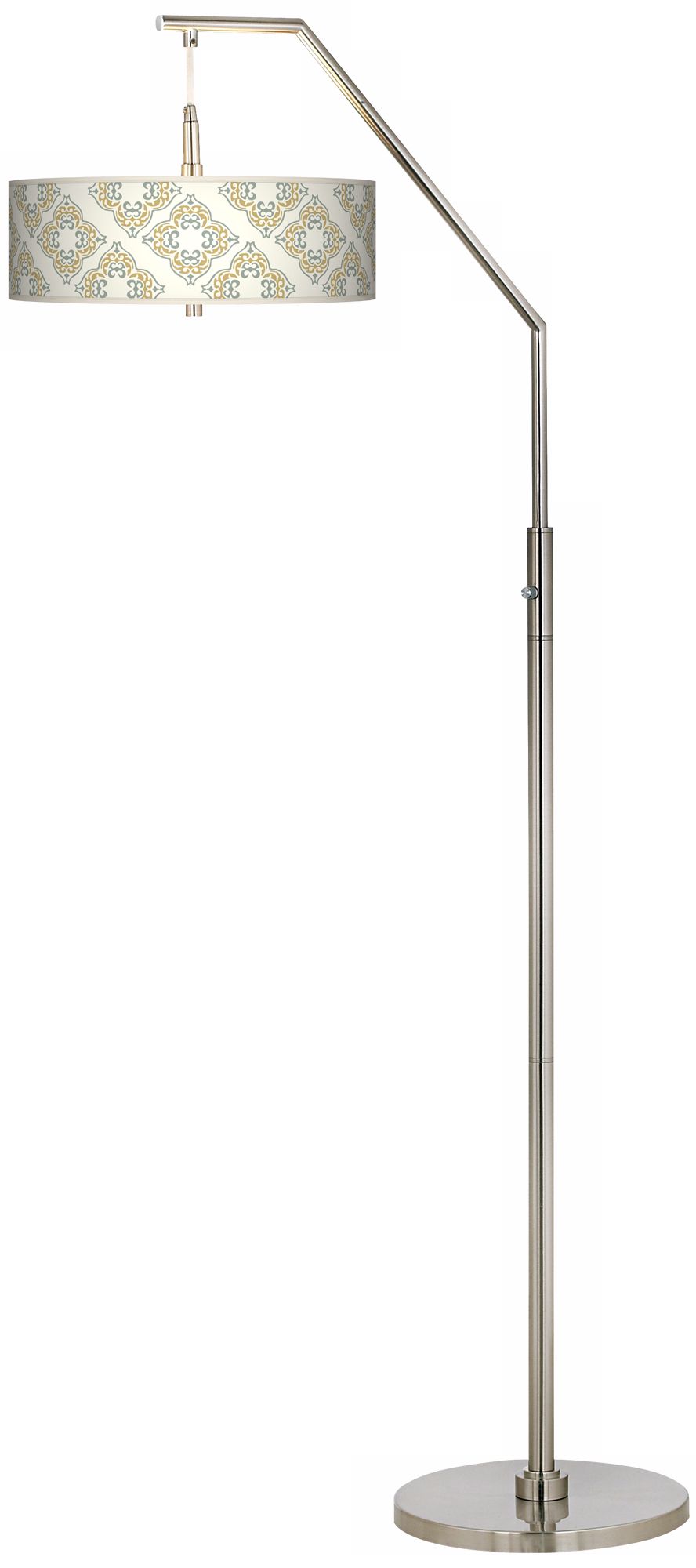 Aster Ivory Giclee Shade Arc Floor Lamp