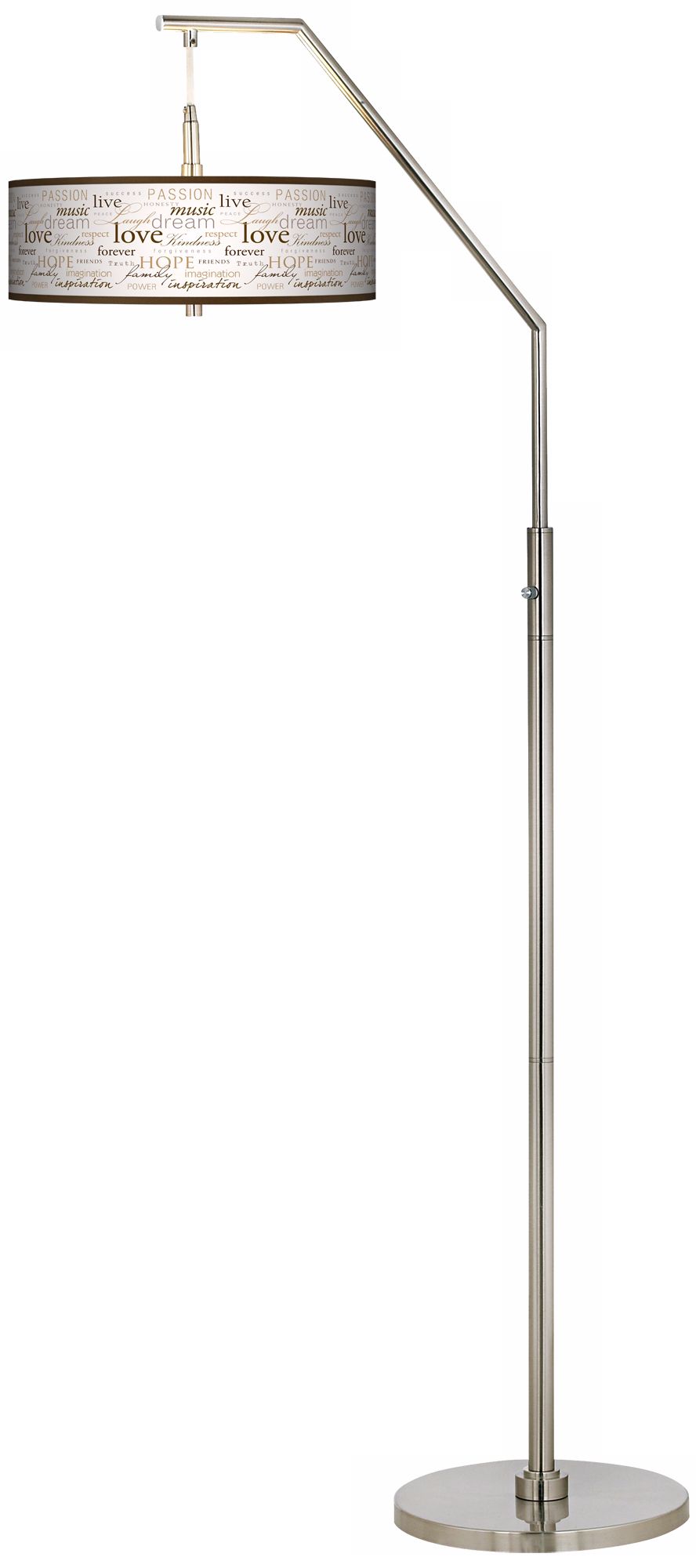 Positivity Giclee Shade Arc Floor Lamp