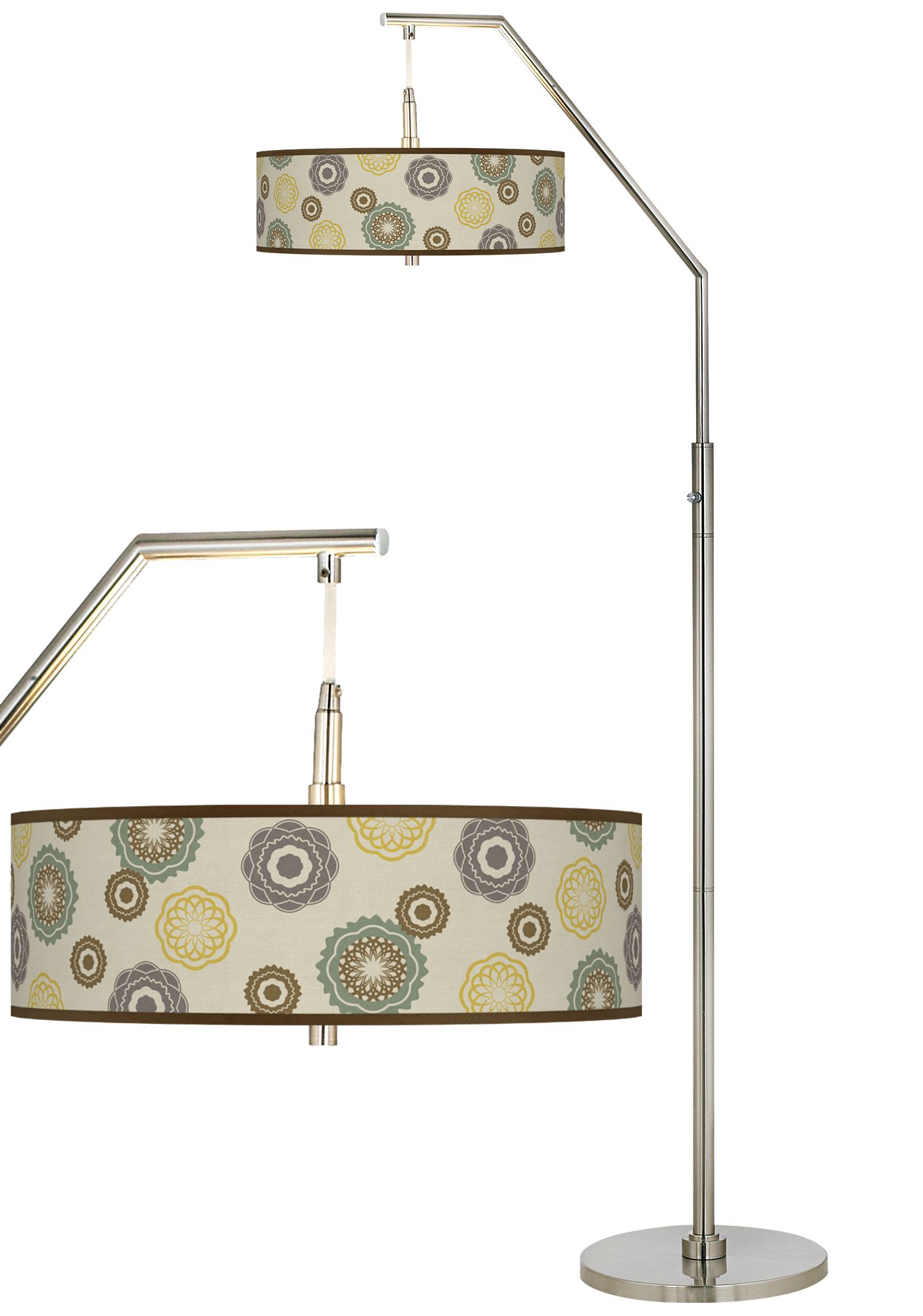 Ornaments Linen Giclee Floor Lamp