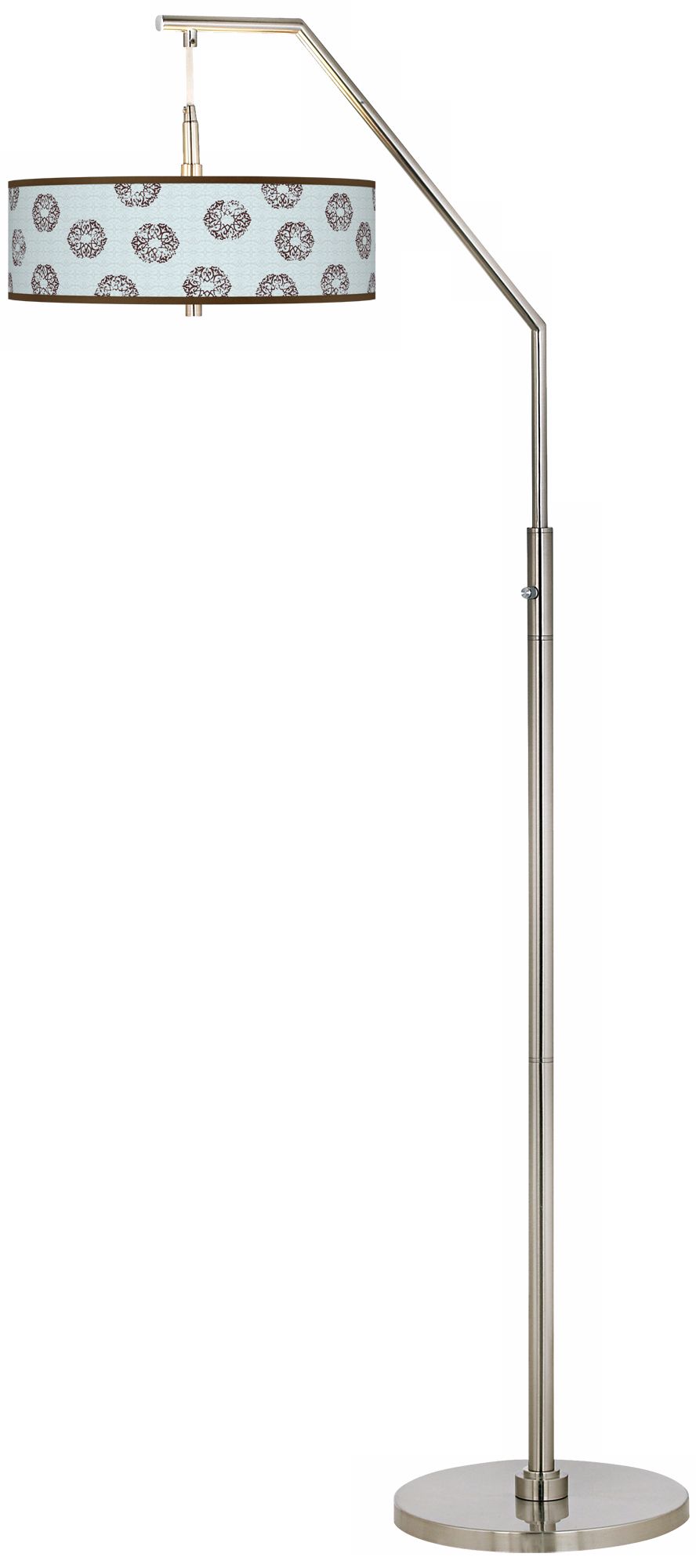 Weathered Medallion Giclee Arc Floor Lamp