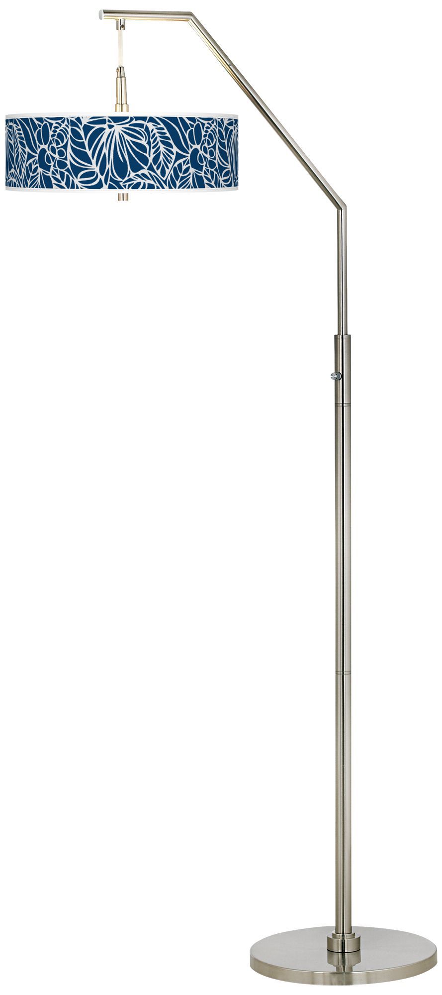 Jungle Rain Giclee Shade Arc Floor Lamp