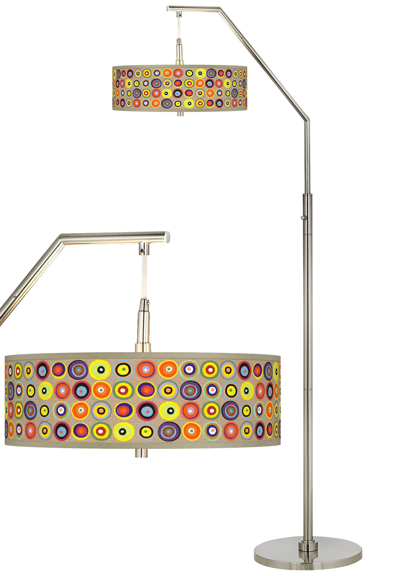 Marbles in the Park Giclee Shade Arc Floor Lamp