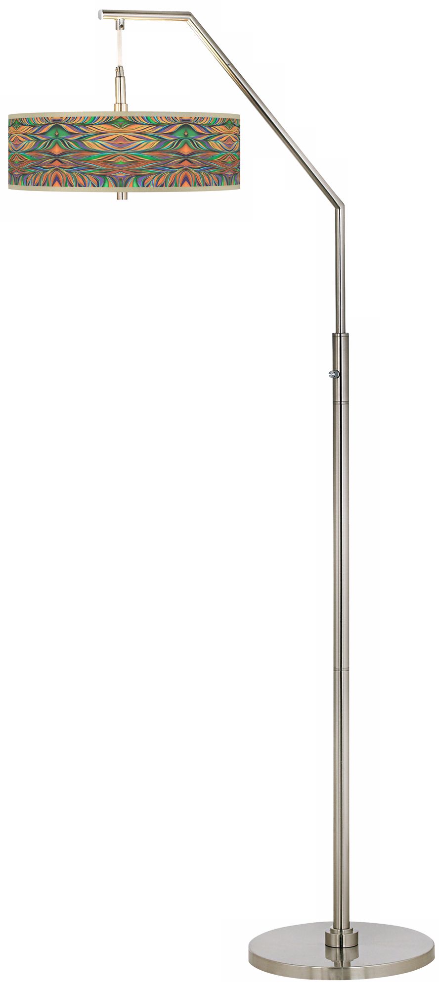 Exotic Peacock Arc Floor Lamp