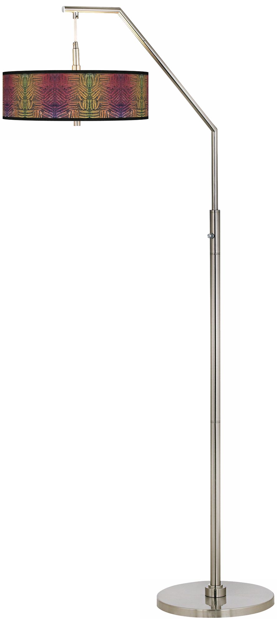 Autumn Fractals Giclee Shade Arc Floor Lamp