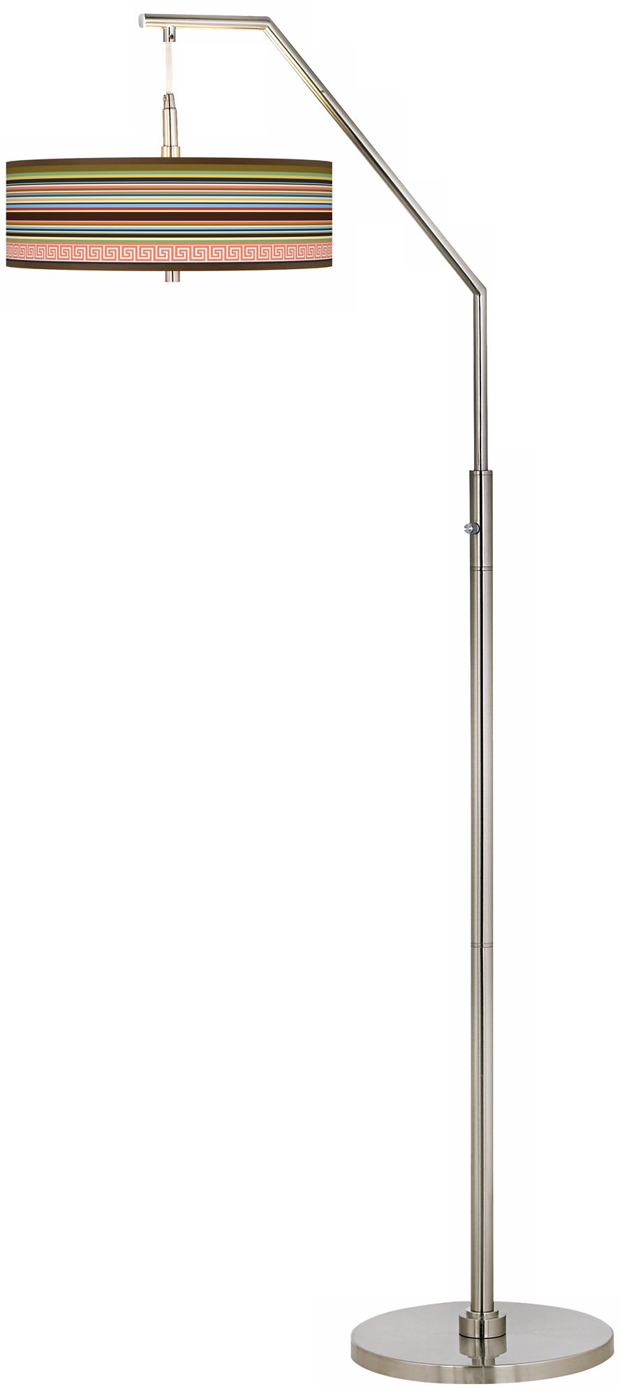 Island Party Time Giclee Shade Arc Floor Lamp