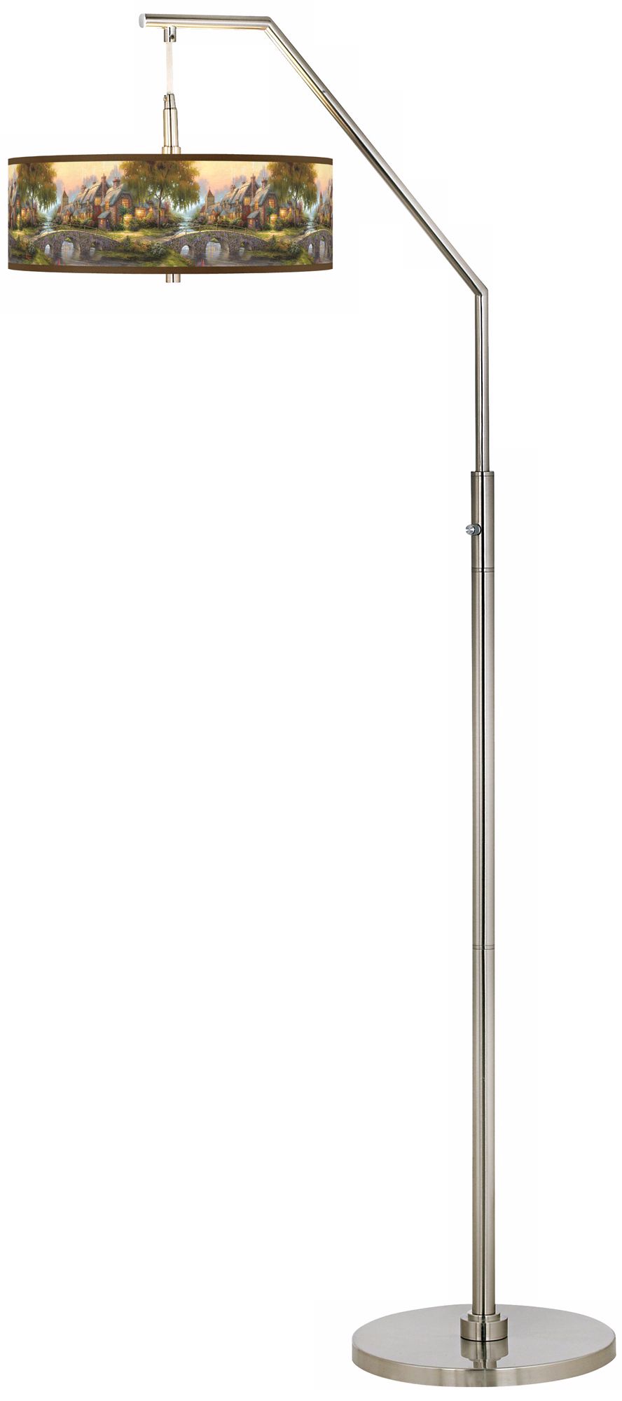 Thomas Kinkade Cobblestone Bridge Arc Floor Lamp