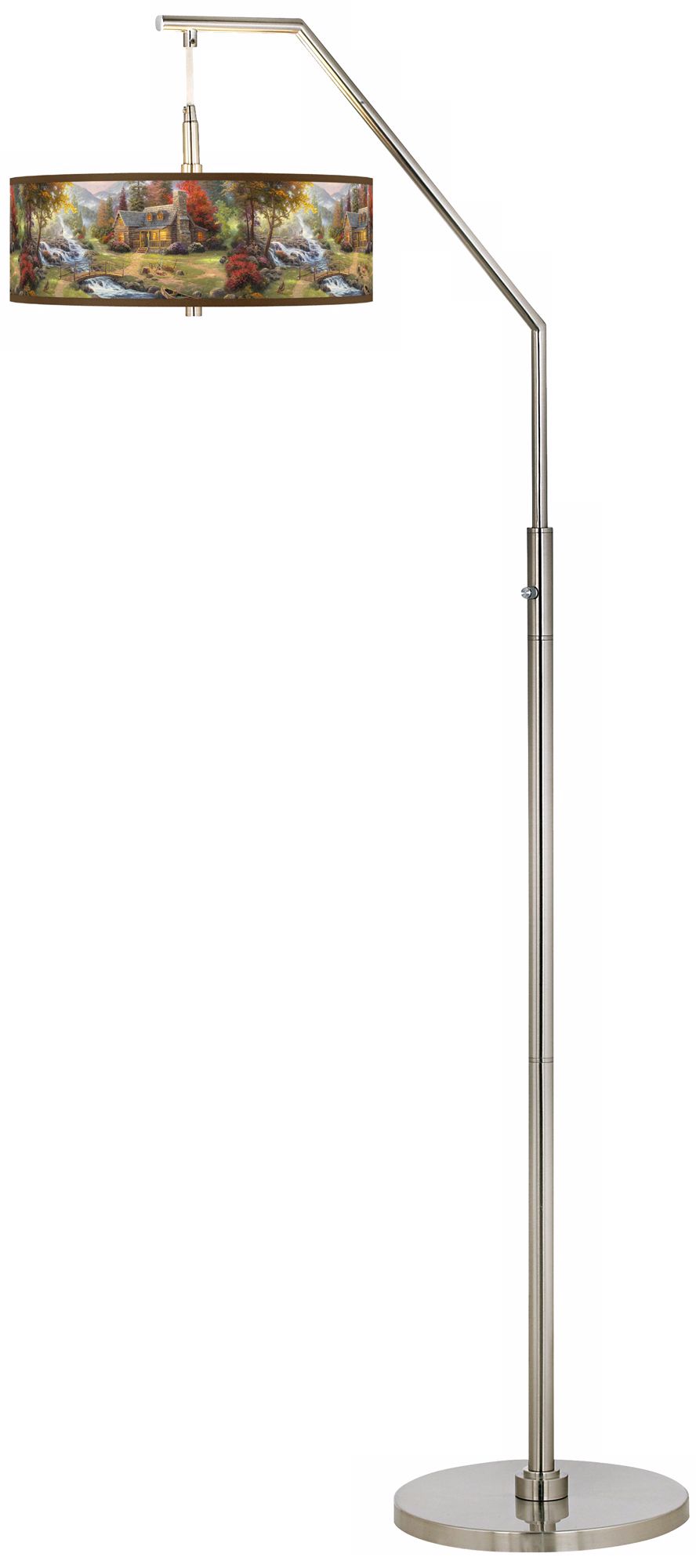Thomas Kinkade Mountain Paradise Arc Floor Lamp