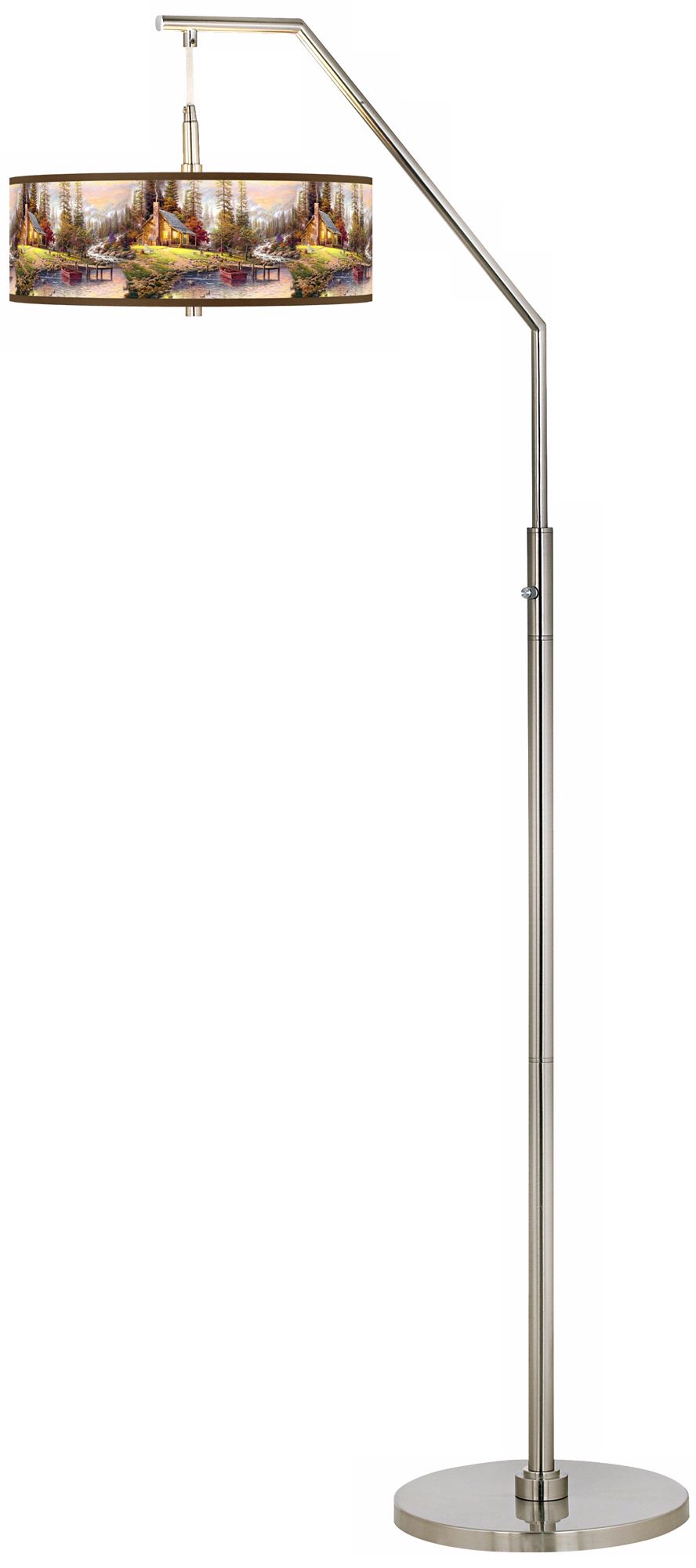Thomas Kinkade A Peaceful Retreat Arc Floor Lamp