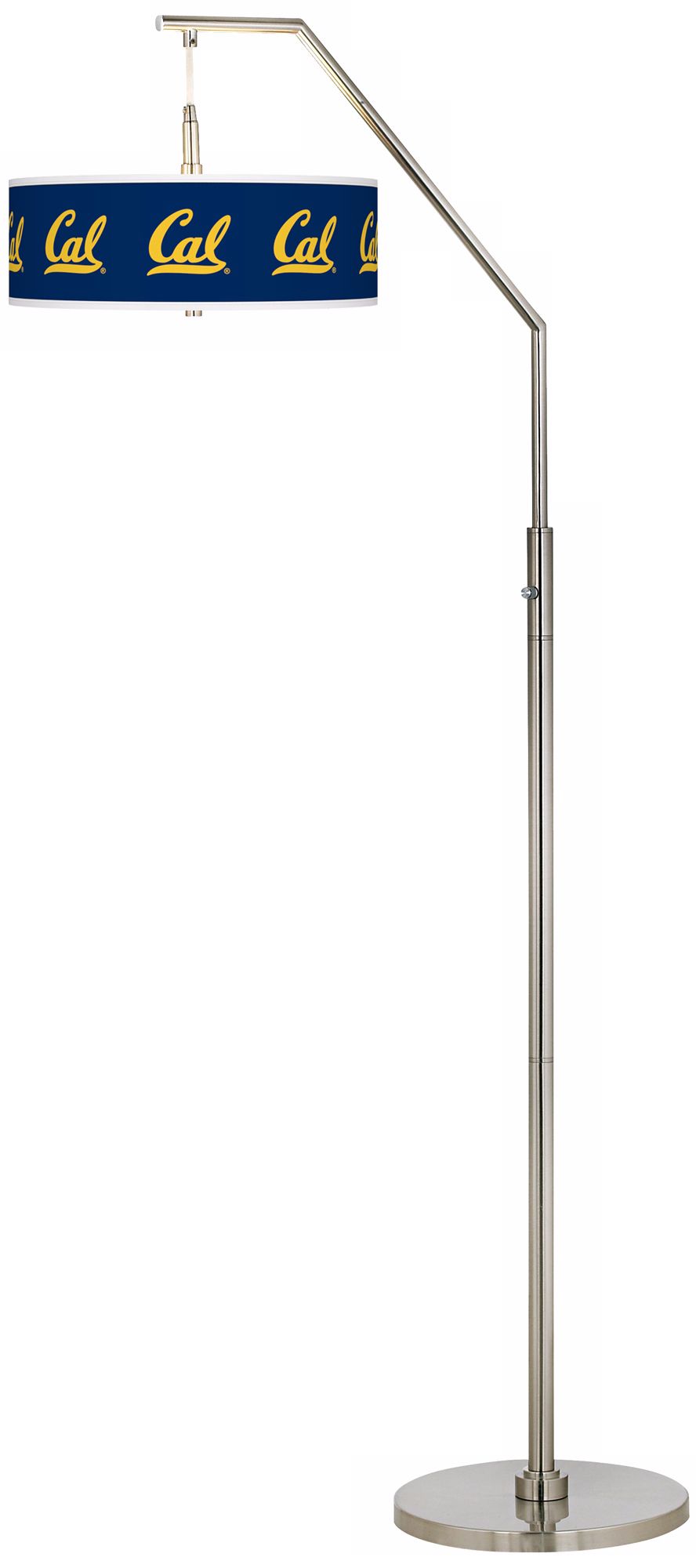 University of California Berkeley Brushed Nickel Arc Floor Lamp